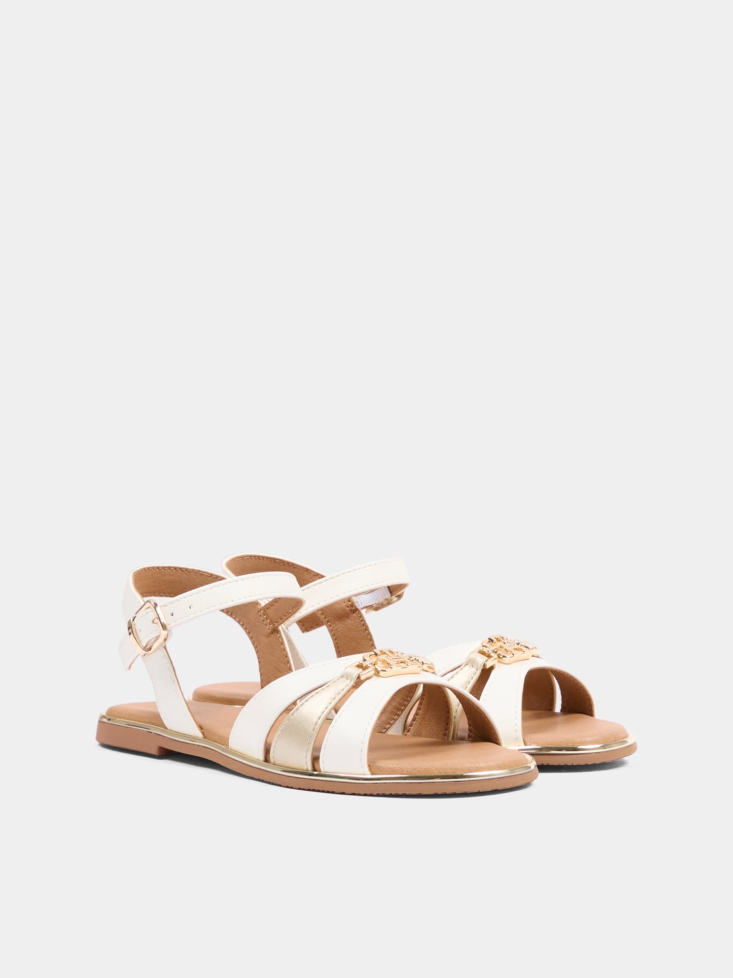 Sandali avorio per bambina con logo,Tommy Hilfiger Junior,T3A2 34280 0326X048