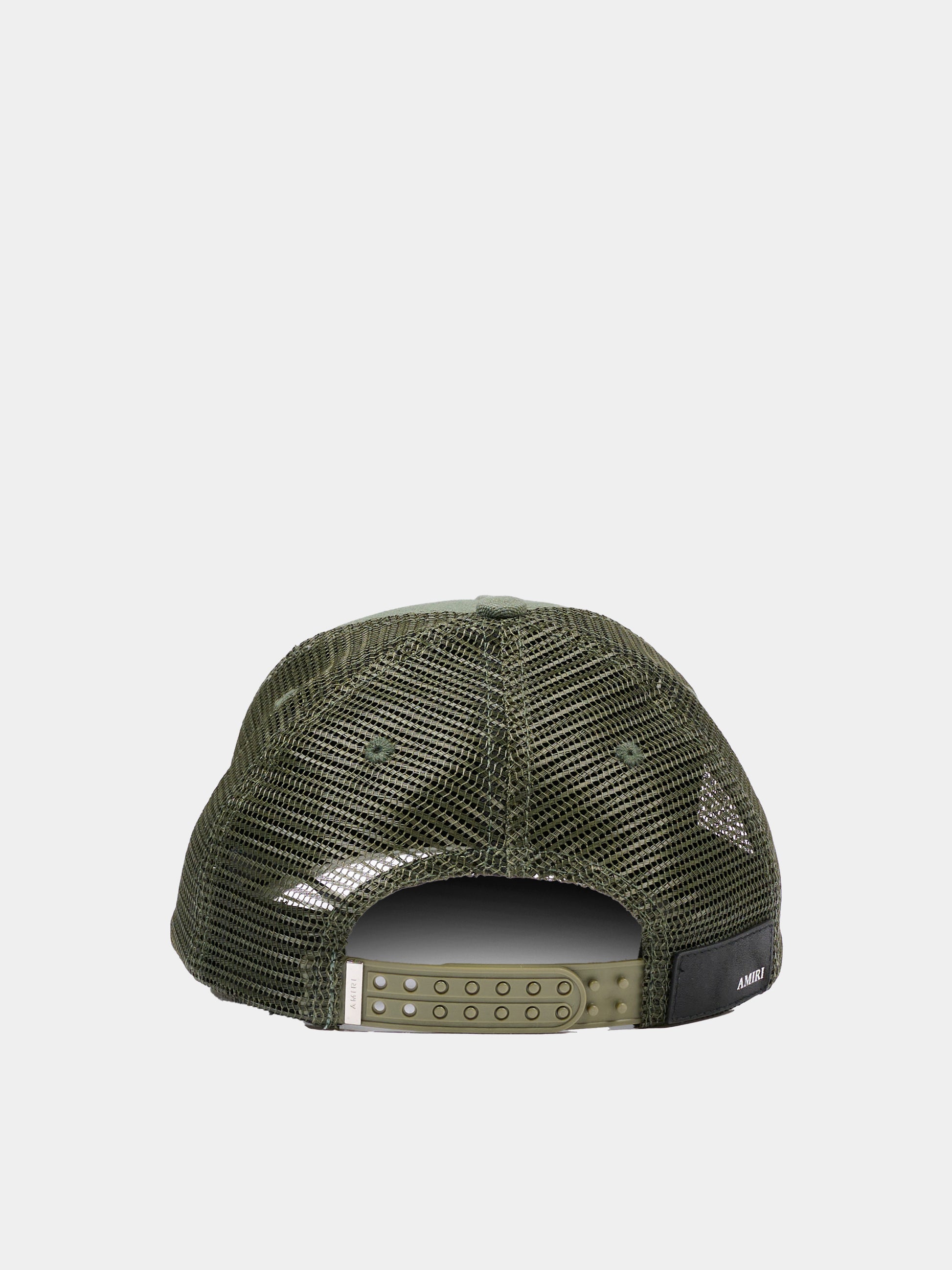 Cappello con visiera verde per bambini con ricamo,Amiri,ACSAHE1001 DARK SAGE