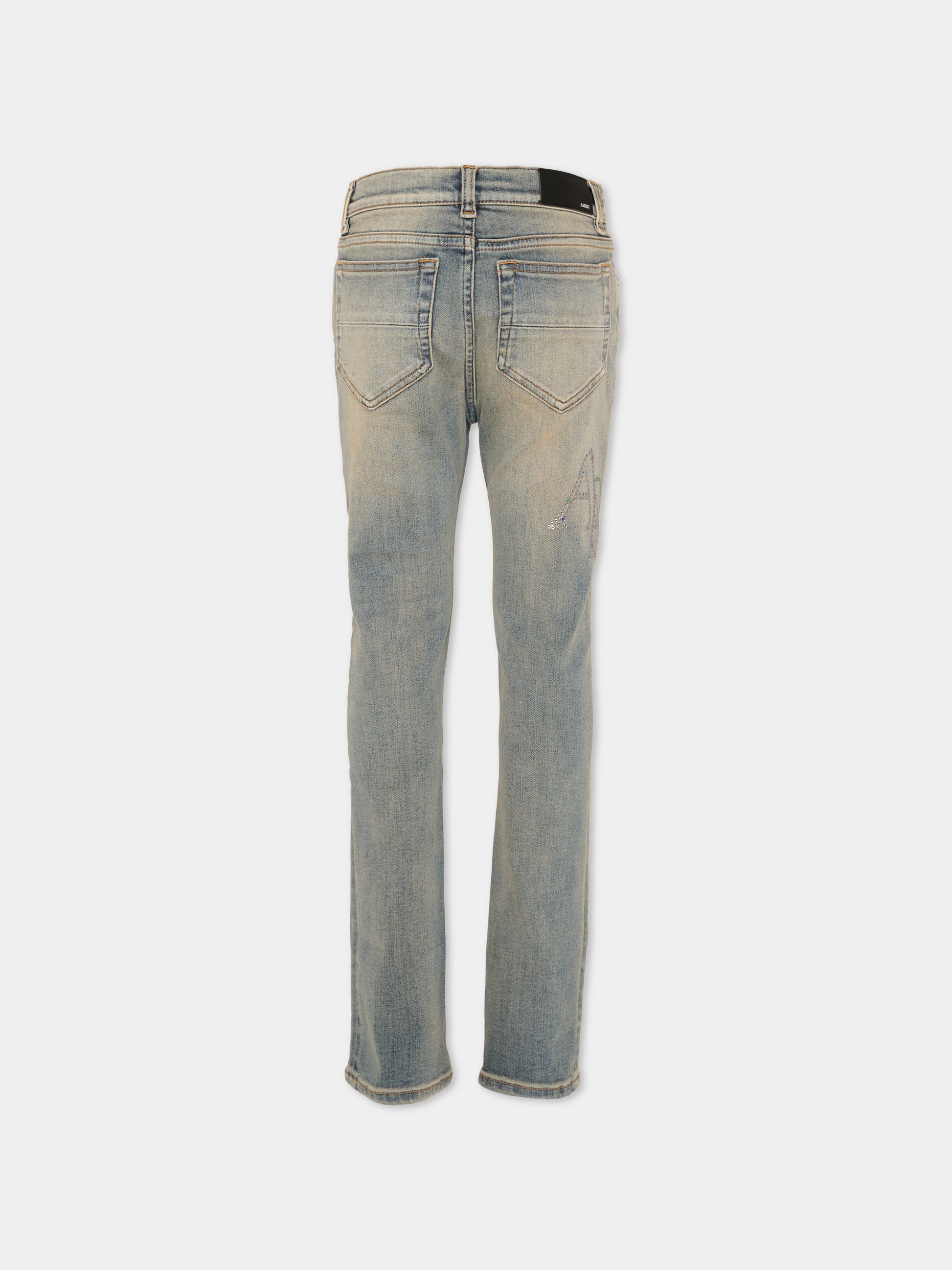 Jeans denim per bambini con logo,Amiri,ACBMPA1007 ANTIQUE INDIGO