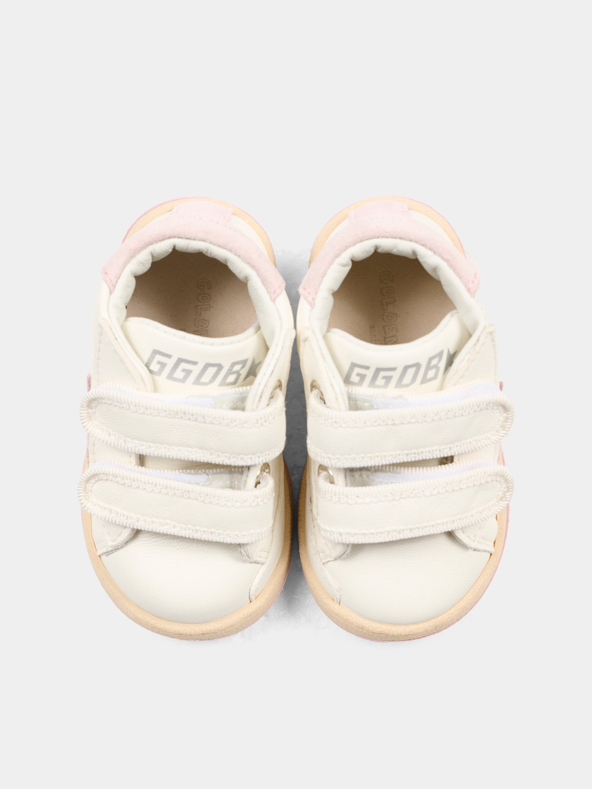 Sneakers bianche June Ballstar per neonata e bambina con logo,Golden Goose,GJF00386 F005301 11202