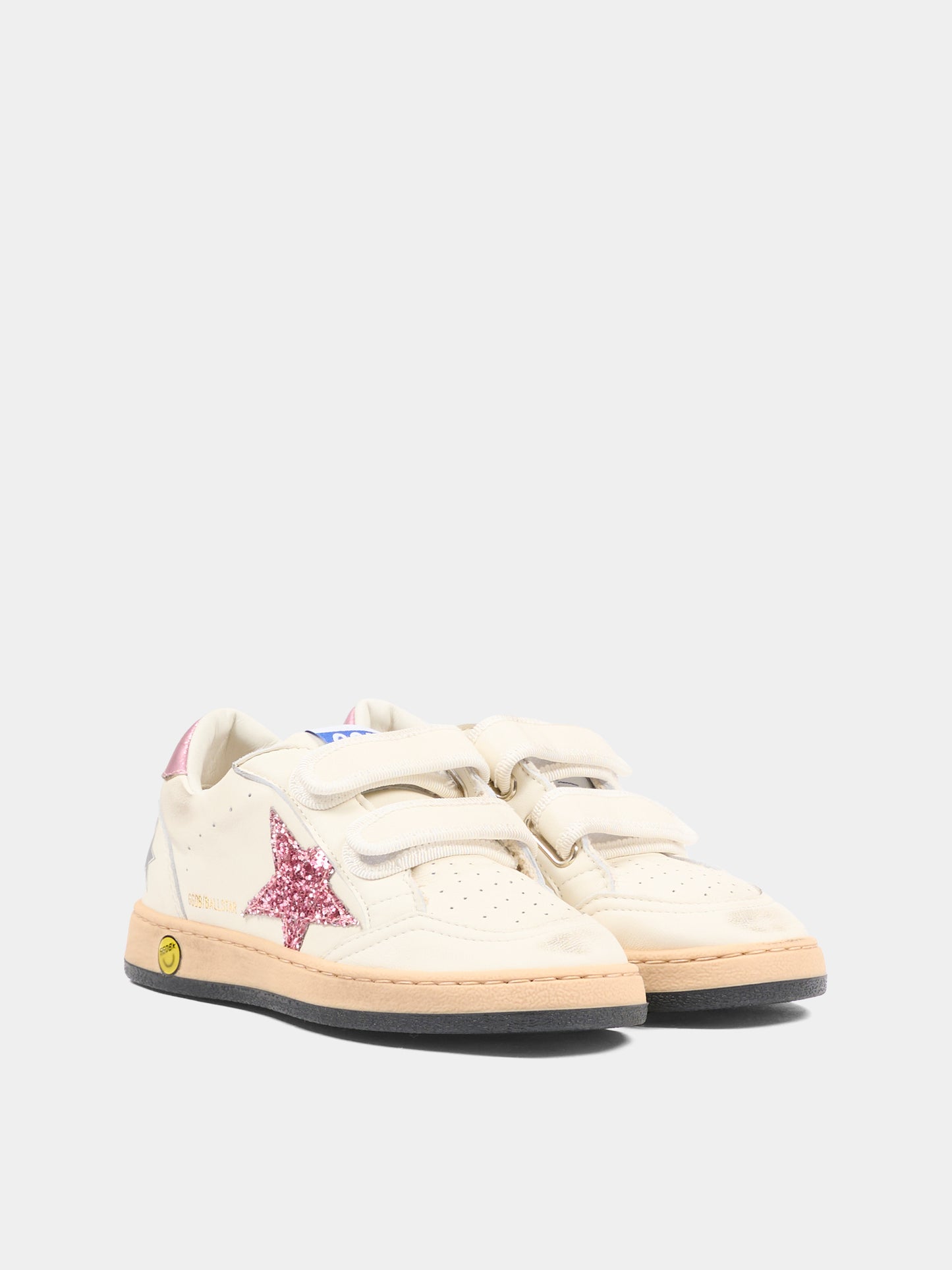 Sneakers Ball Star bianche per bambina con stella,Golden Goose,GYF00501 F004241 11224