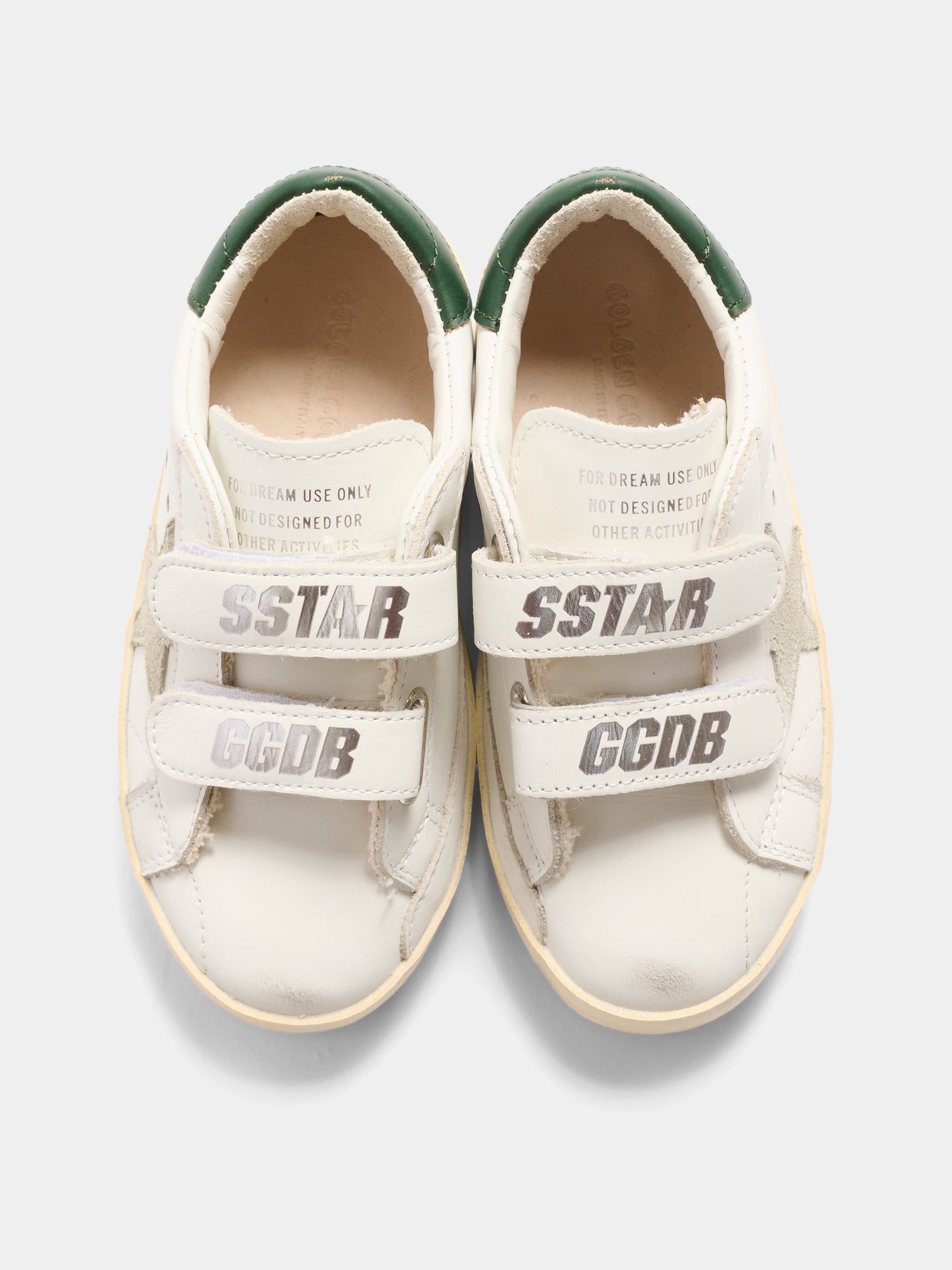 Sneakers Old School bianche per neonati e bambini con stella,Golden Goose,GJF00177 F008042 10594