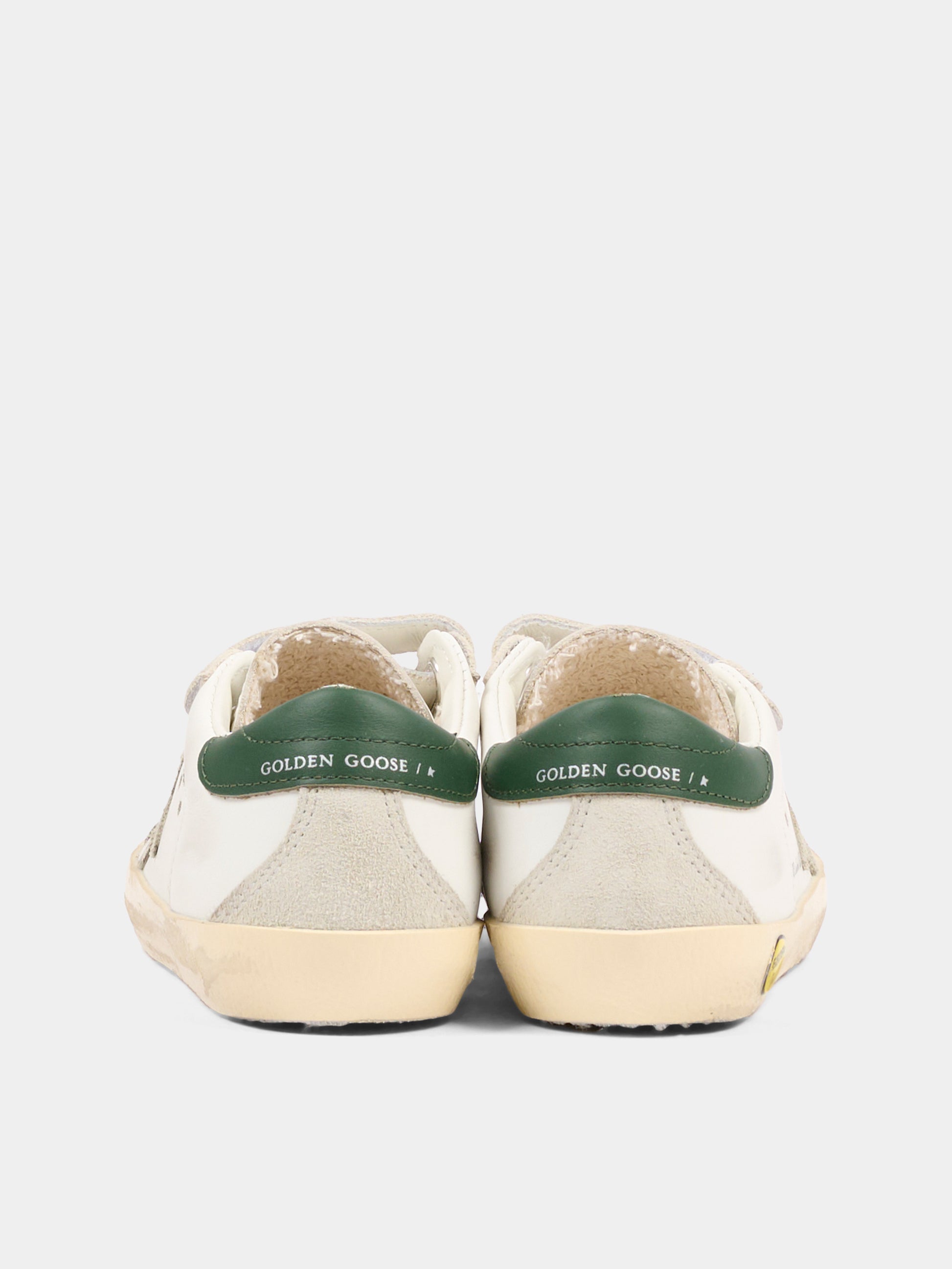 Sneakers Old School bianche per neonati e bambini con stella,Golden Goose,GJF00177 F008042 10594