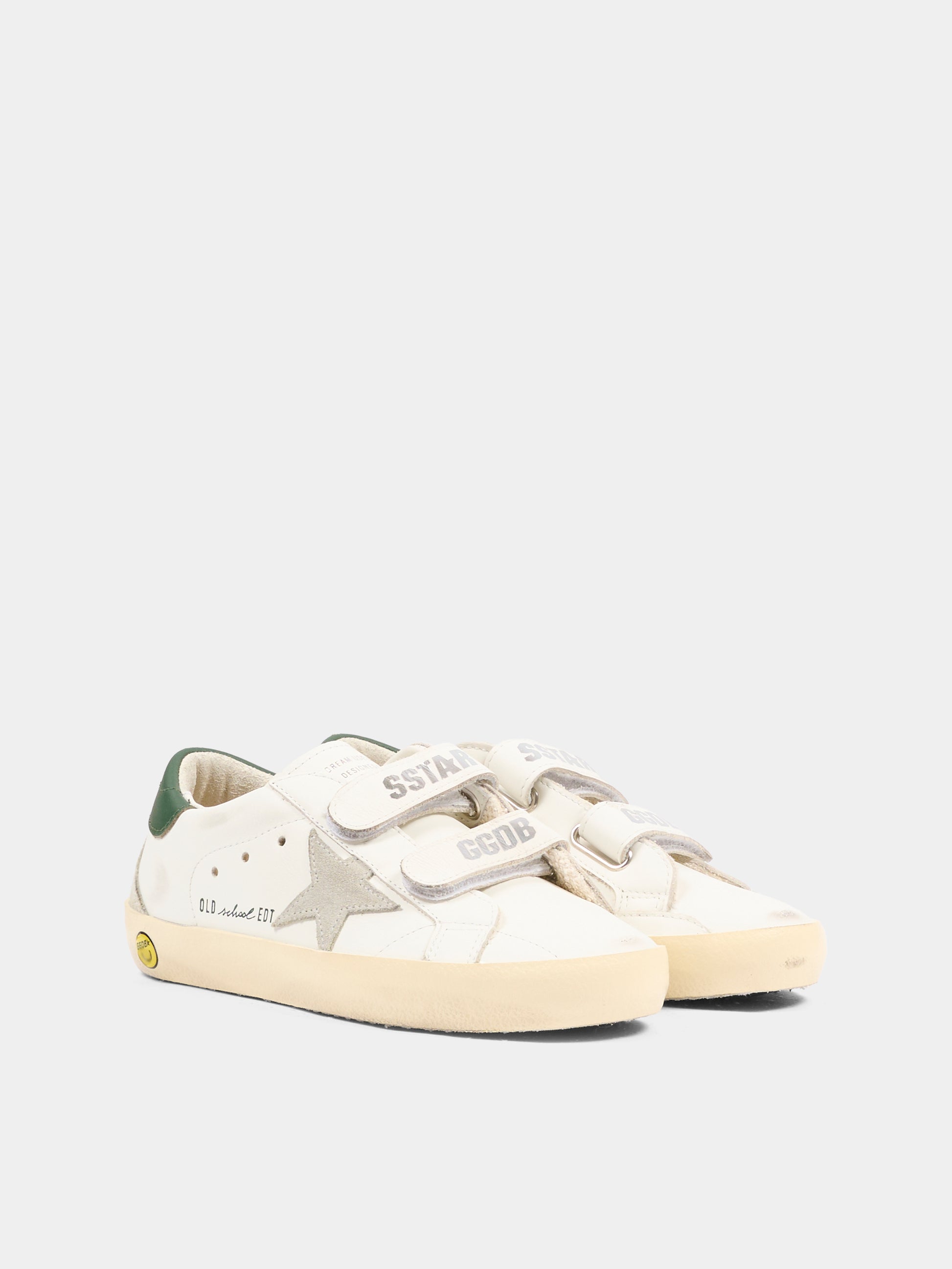 Sneakers Old School bianche per bambini con stella,Golden Goose,GYF00177 F008042 10594