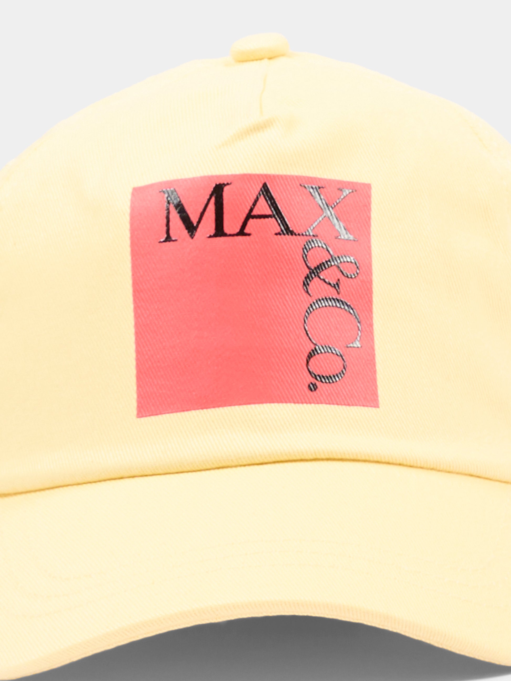 Cappello giallo per bambina con logo,Max&co,MX0322 MX01L MX105