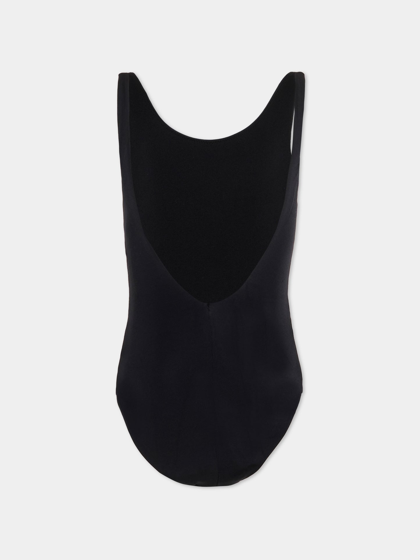 Costume intero nero per bambina logo,Mm6 Maison Margiela,M60568 MM00P M6900