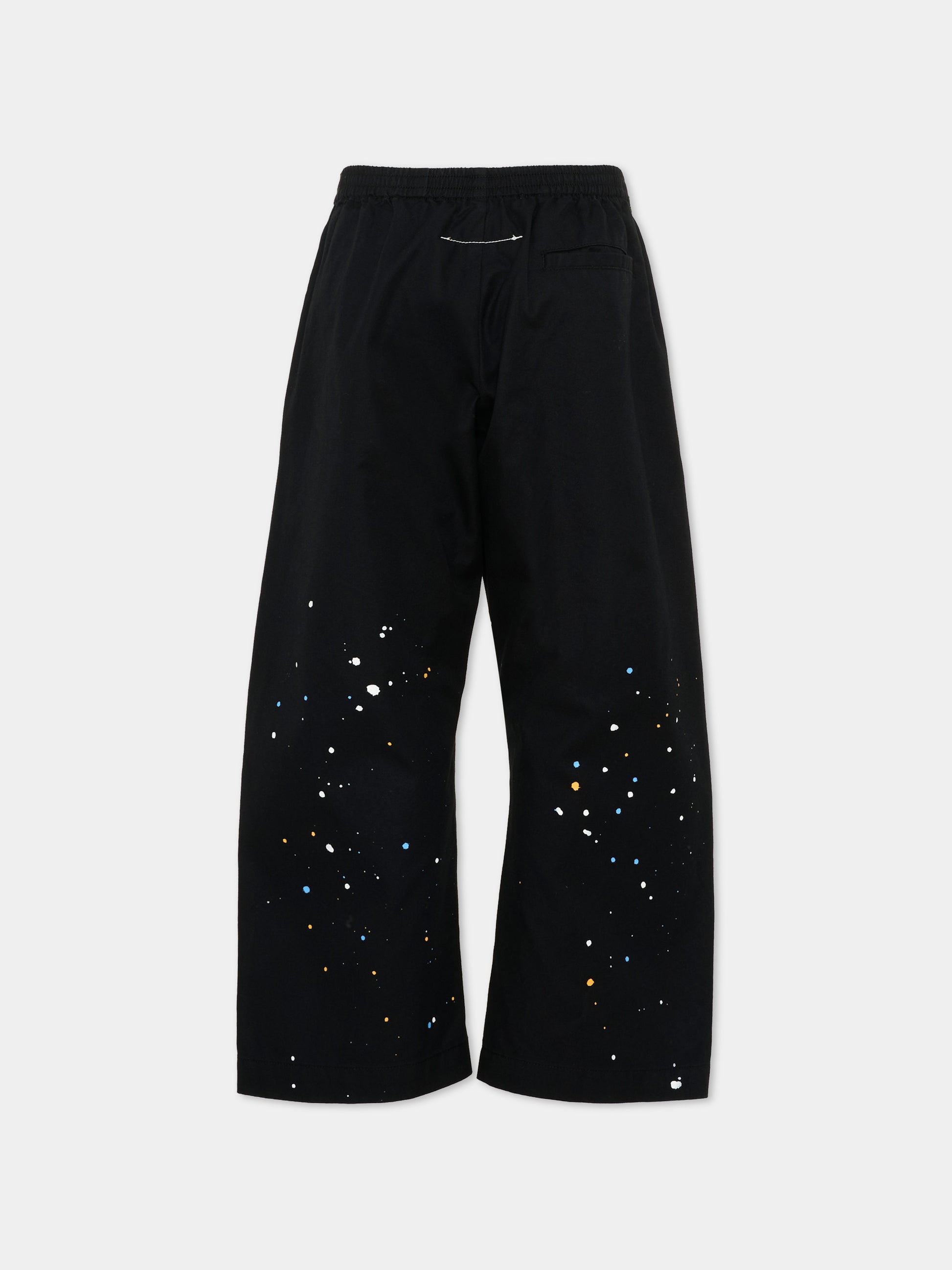 Pantaloni neri per bambini con logo numerico,Mm6 Maison Margiela,M60953 MM07B M6900