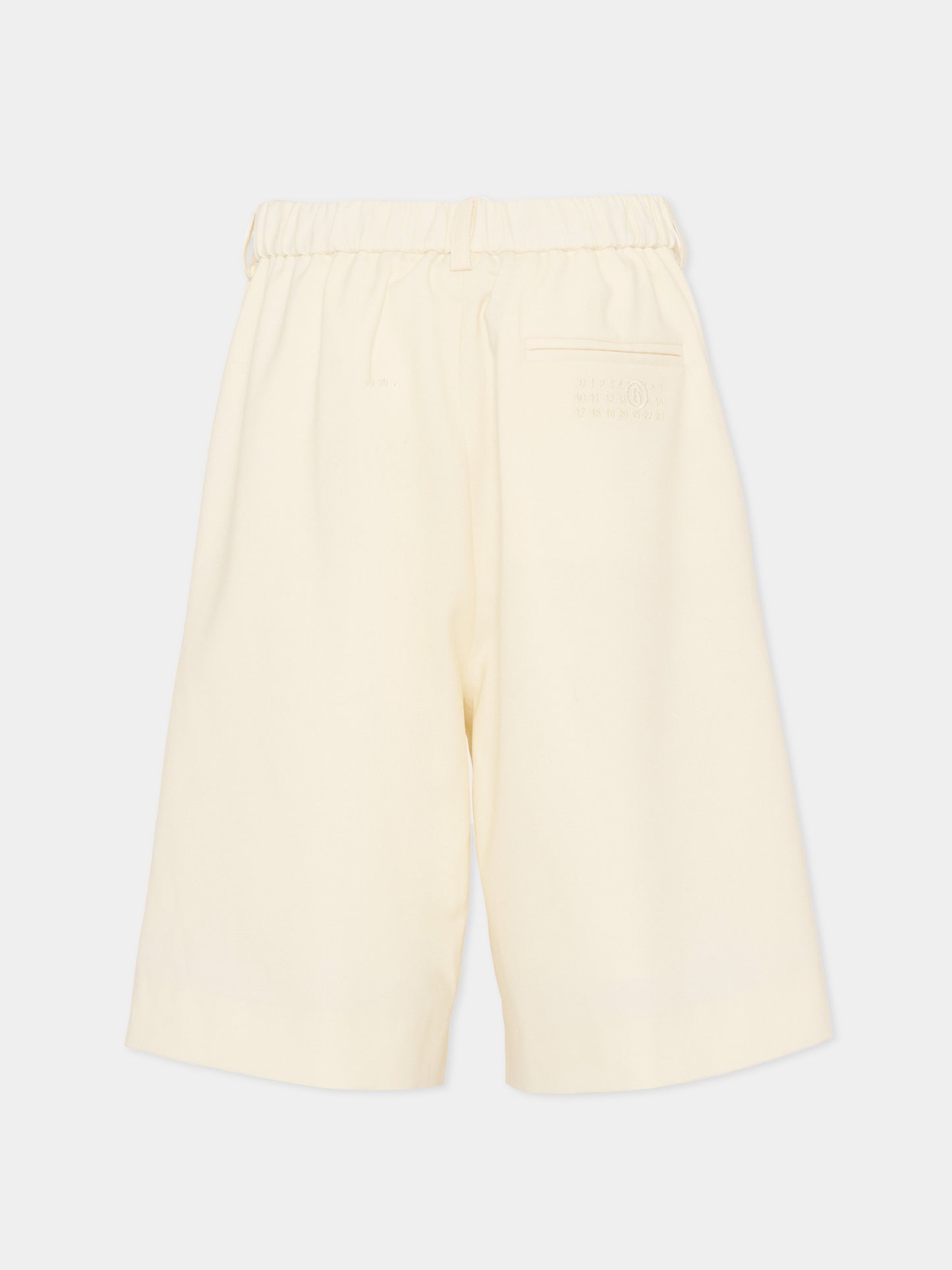 Shorts avorio per bambina con logo,Mm6 Maison Margiela,M60968 MM07G M6103