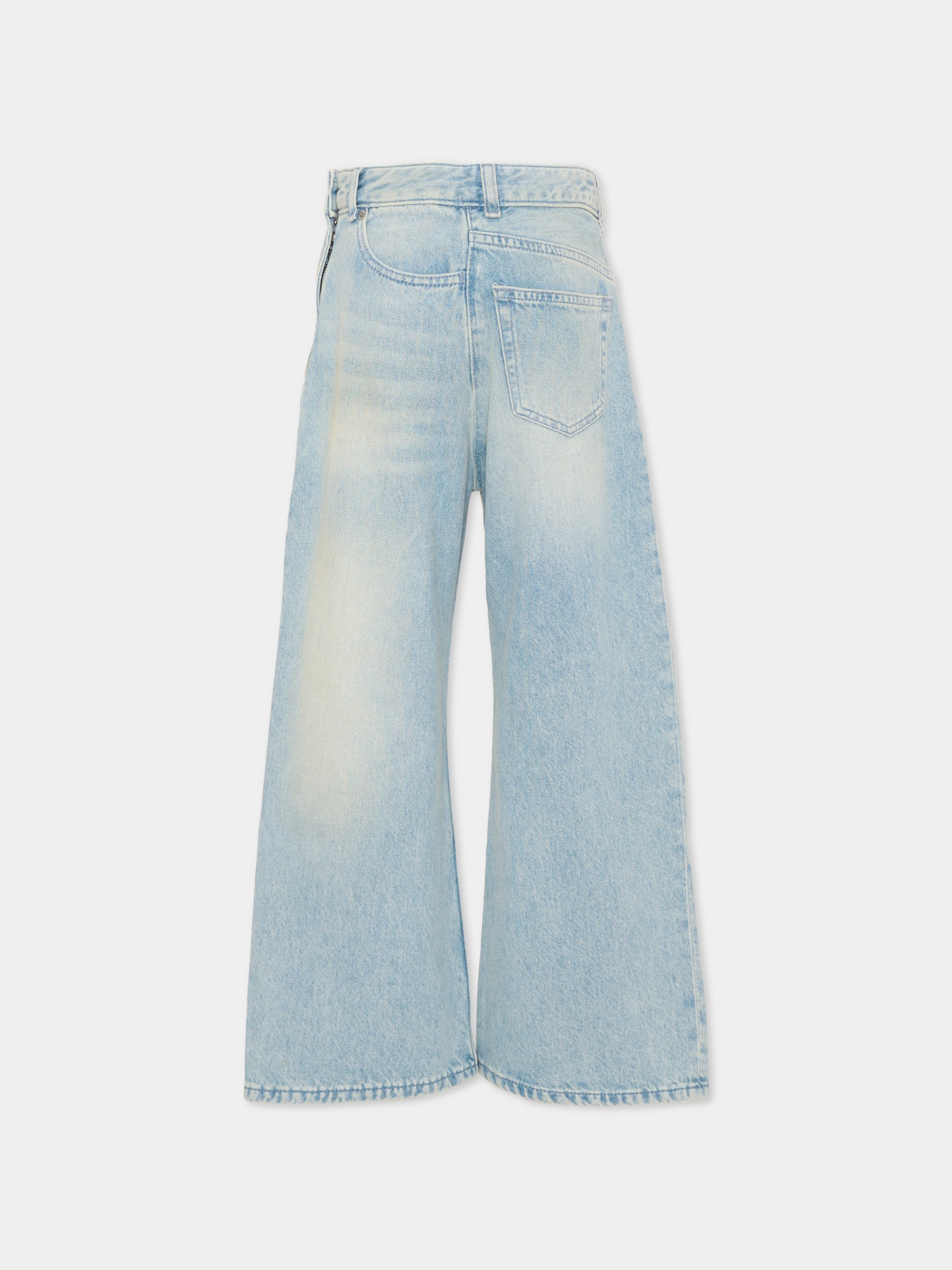 Jeans denim per bambini con logo,Mm6 Maison Margiela,M60969 MM06Y M601