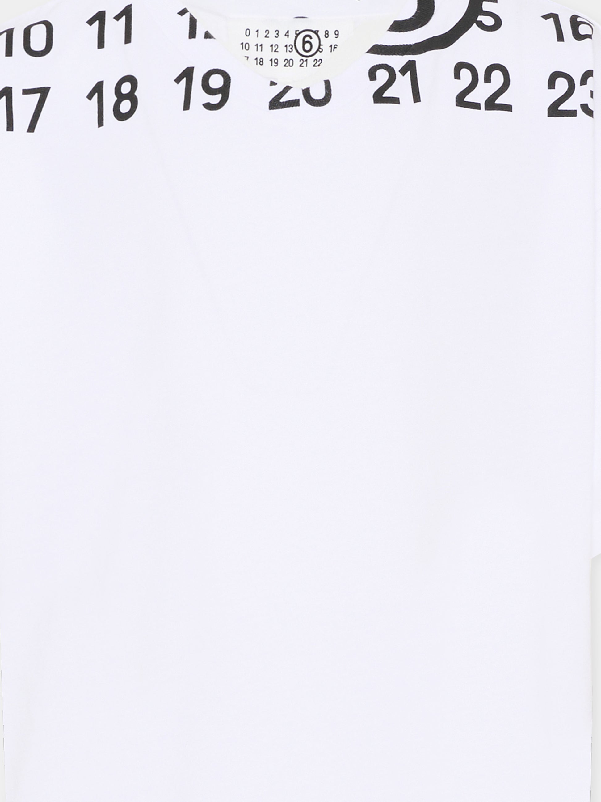 T-shirt bianca per bambini con logo,Mm6 Maison Margiela,M60986 MM02Y M6100