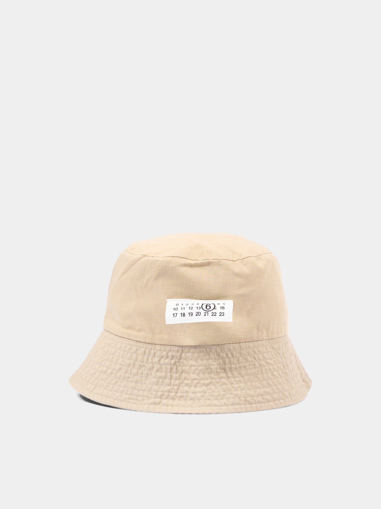 Cloche beige per bambini con logo numerico,Mm6 Maison Margiela,M60995 MM07B M6709