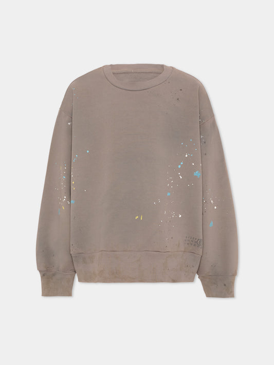 Felpa multicolor per bambini con schizzi,Mm6 Maison Margiela,M61006 MM07K M6908