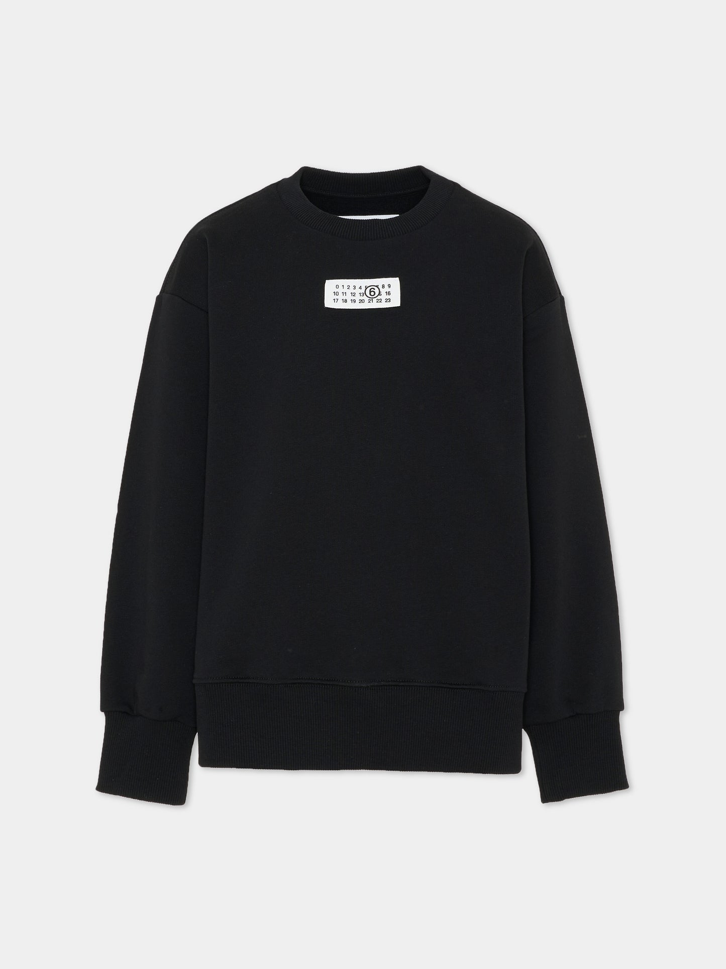 Felpa nera per bambini con logo,Mm6 Maison Margiela,M61011 MM04H M6900