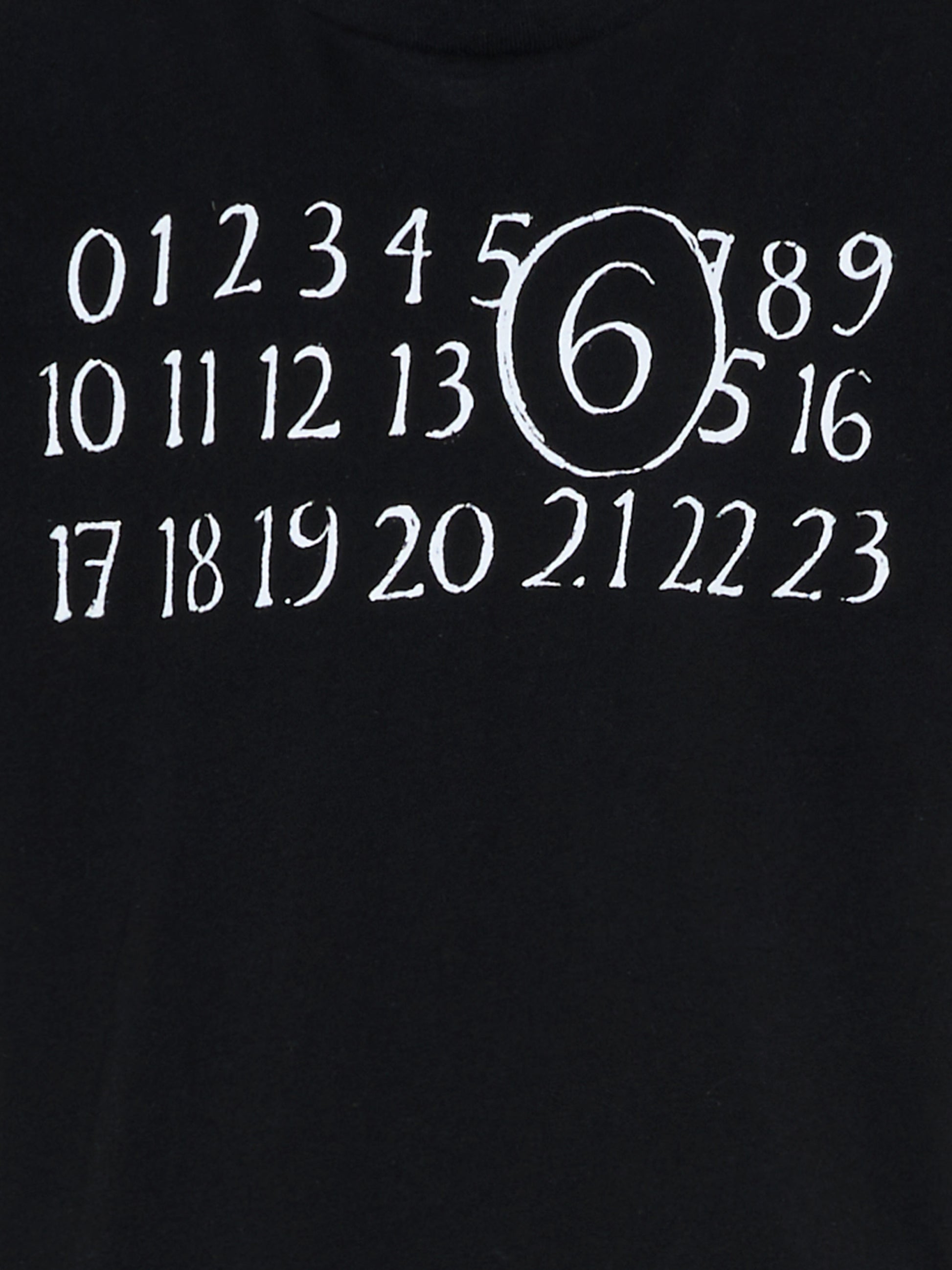 T-shirt nera per bambini con logo,Mm6 Maison Margiela,M61020 MM02Y M6900