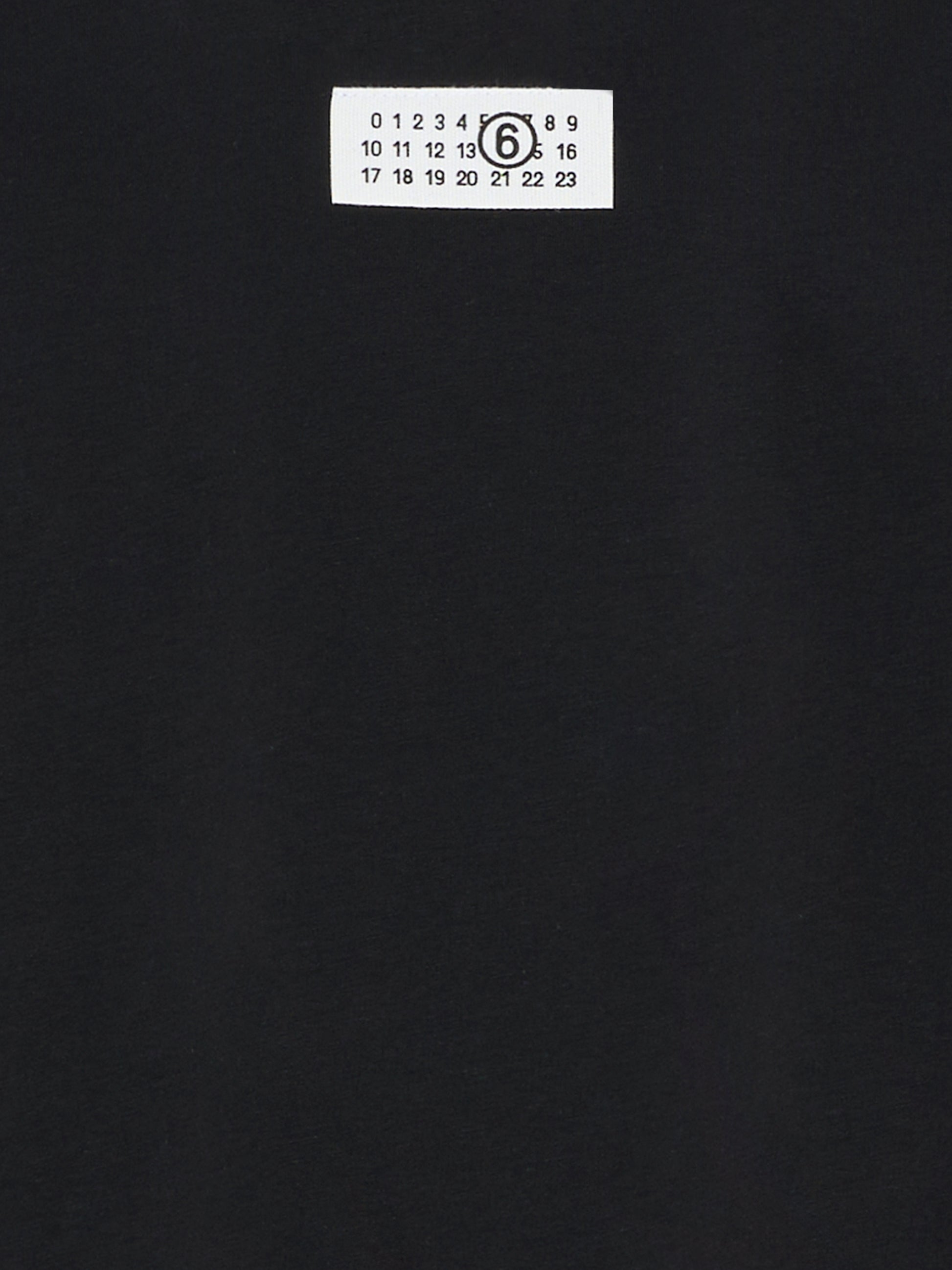 T-shirt nera per bambini con patch,Mm6 Maison Margiela,M61022 MM04I M6900