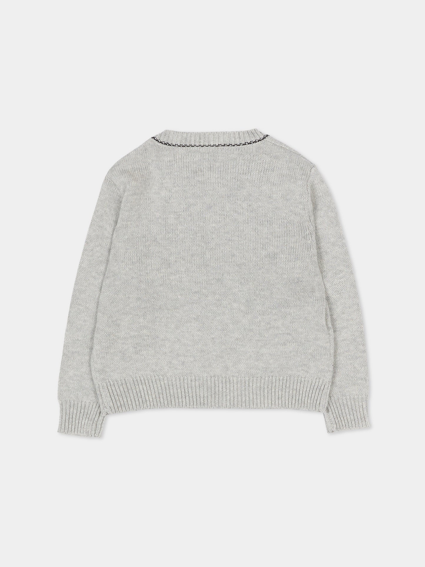 Maglione grigio per neonata con logo ricamato,Marni Kids,M00992 M00X8 0M903