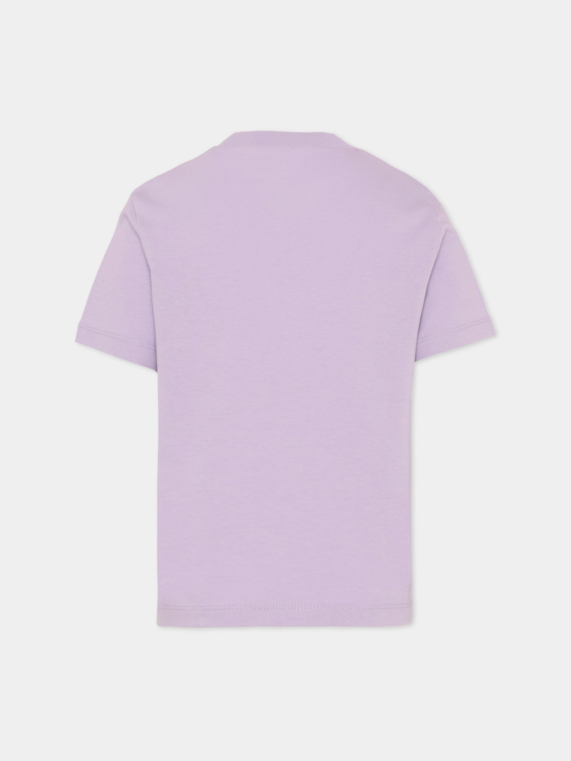 T-shirt lilla per bambina con logo,Marni Kids,M01601 M00RF 0M612