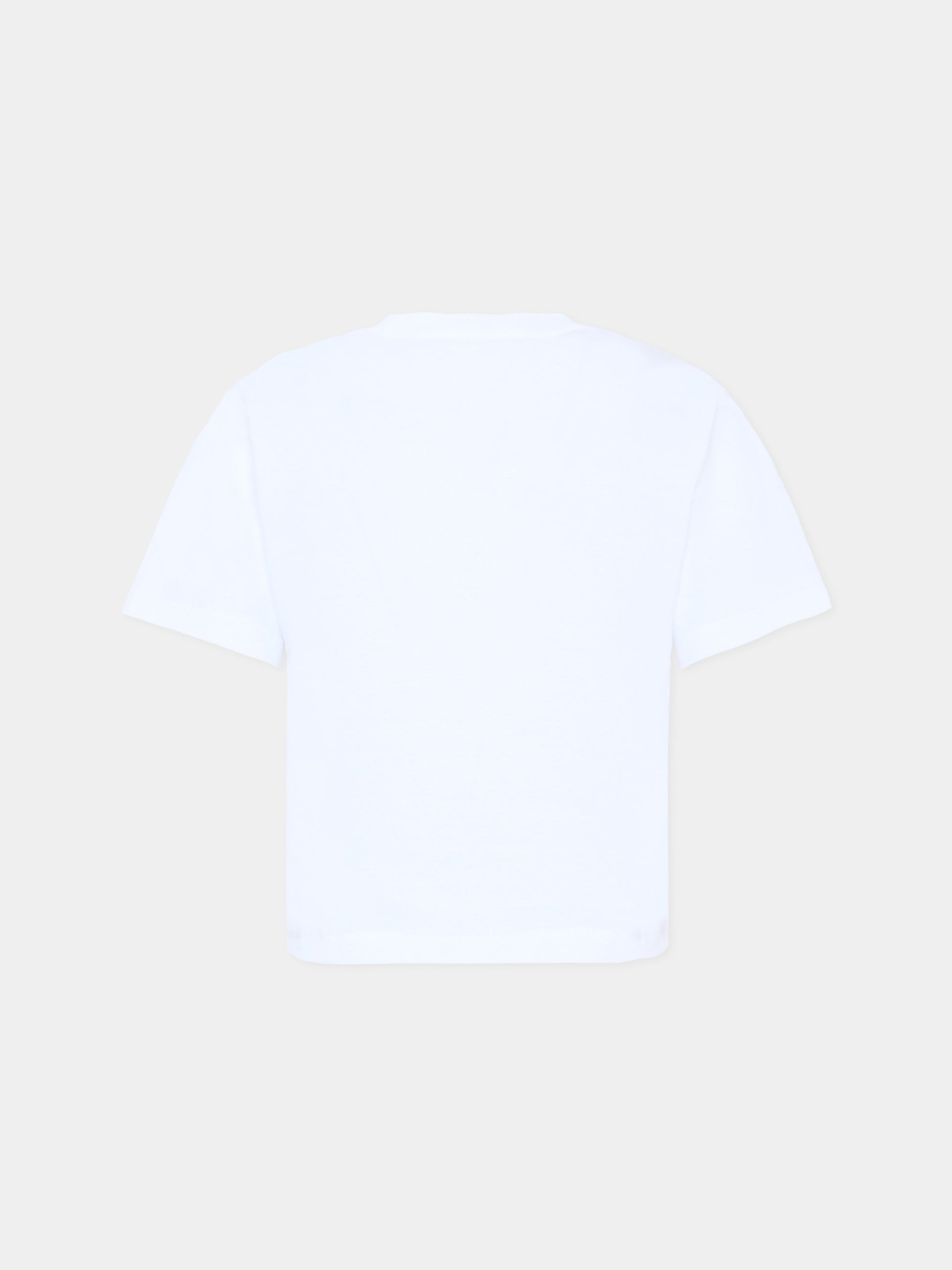 T-shirt bianca per bambina con logo,Marni Kids,M01733 M00RF 0M100