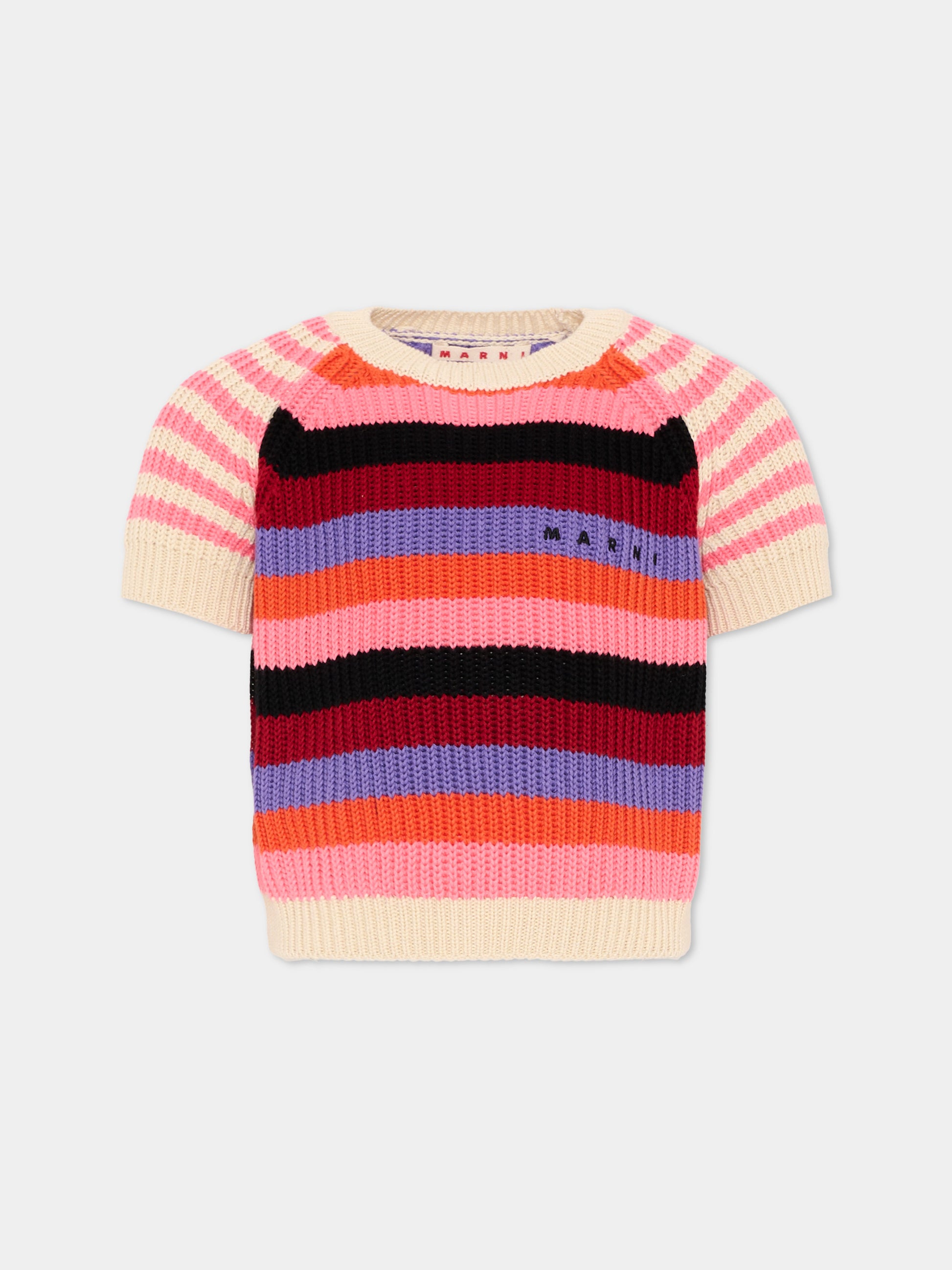 Top multicolor a righe per bambina,Marni Kids,M01739 M00X1 0MC77