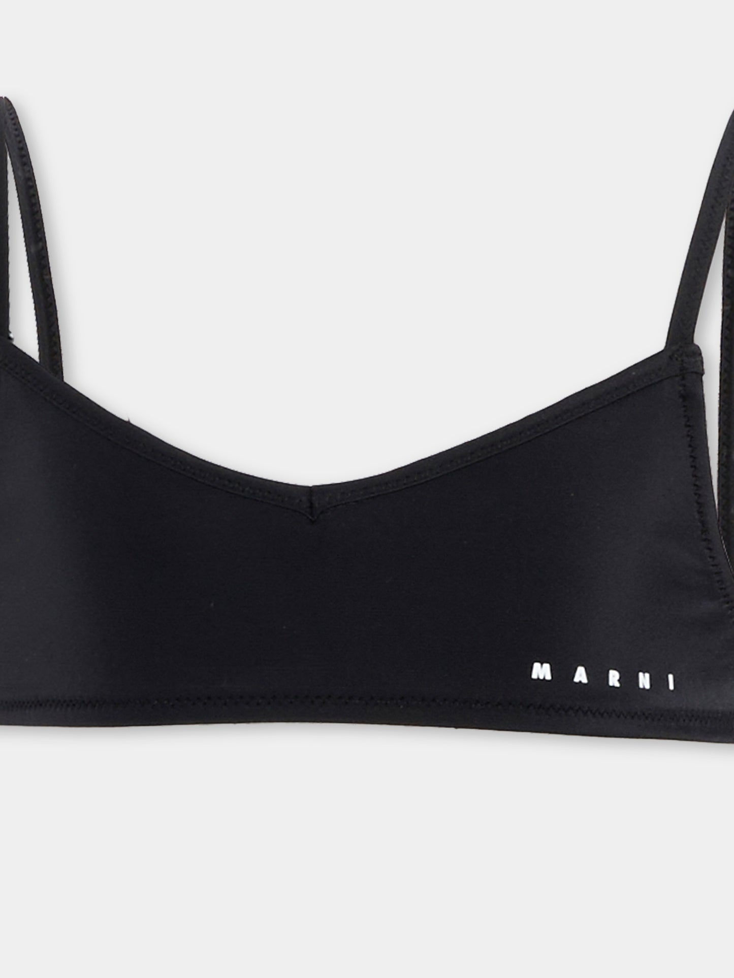 Slip e bikini nero per bambina con logo,Marni Kids,M01759 M00M2 0M900