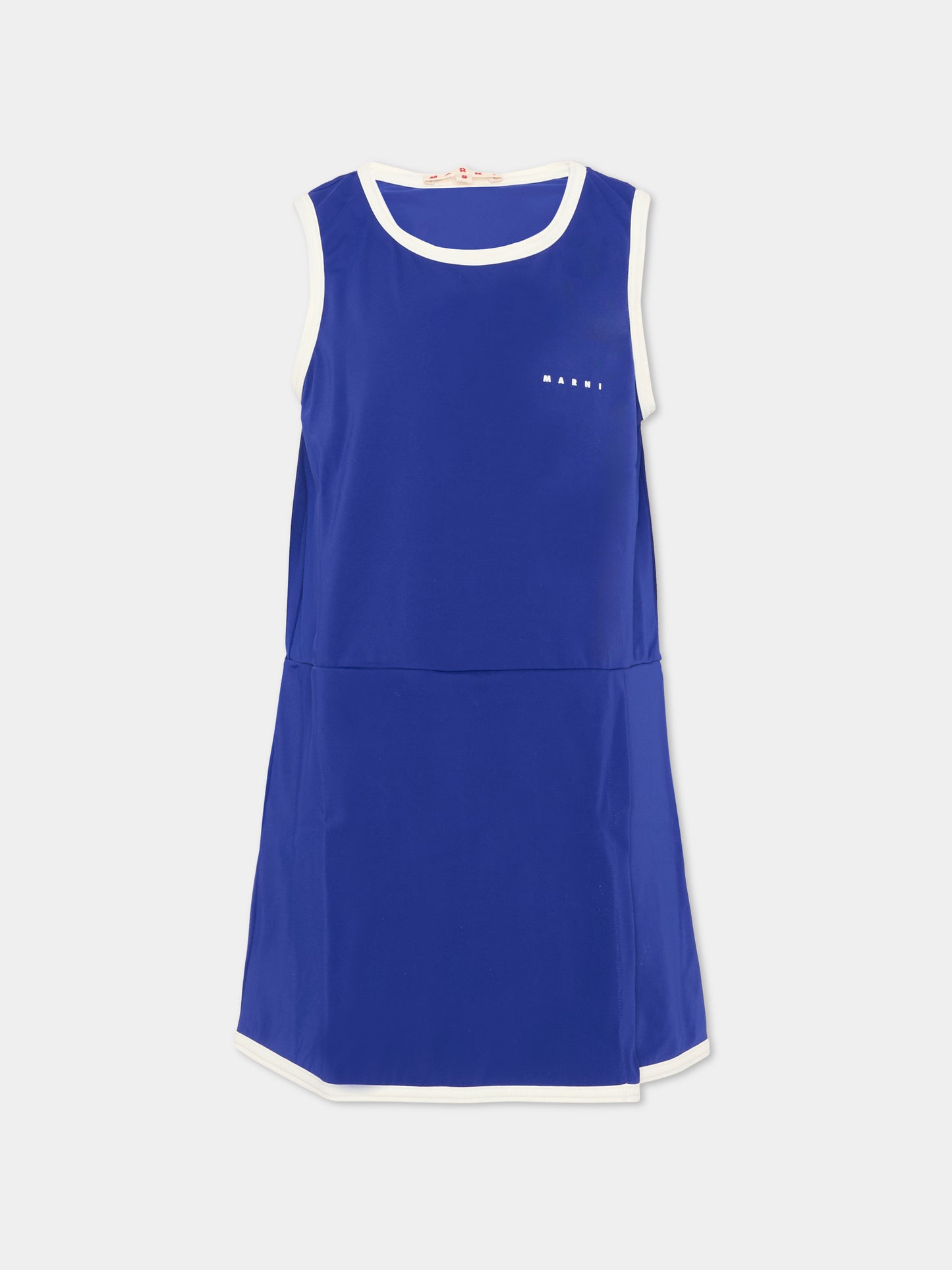 Copricostume blu per bambina con logo,Marni Kids,M01763 M00M2 0M860