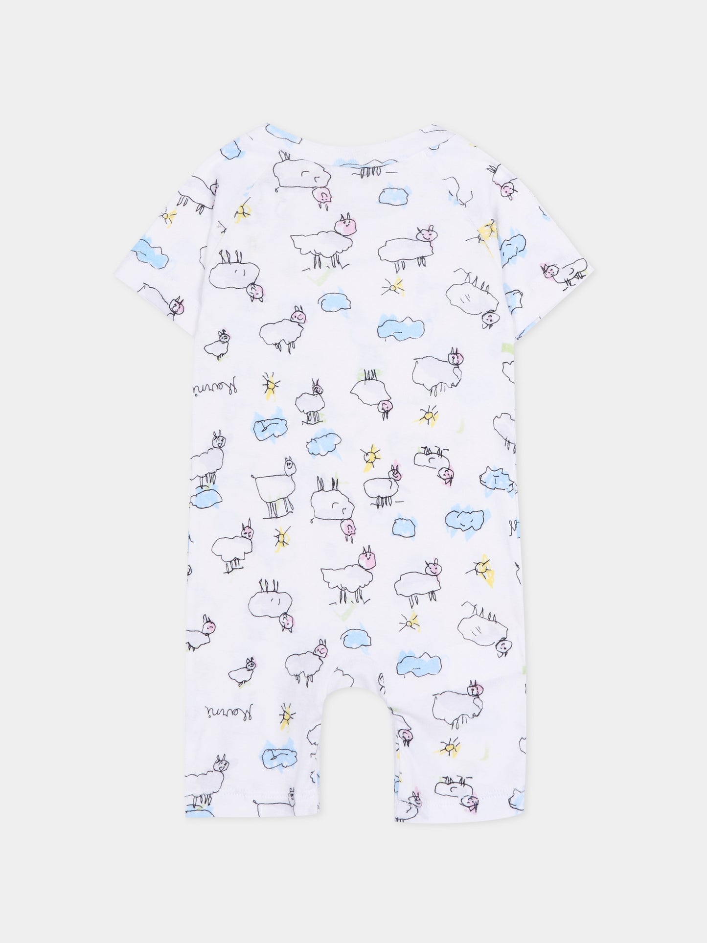 Set tutina bianca per neonati con disegni,Marni Kids,M01783 M00X9 0M100