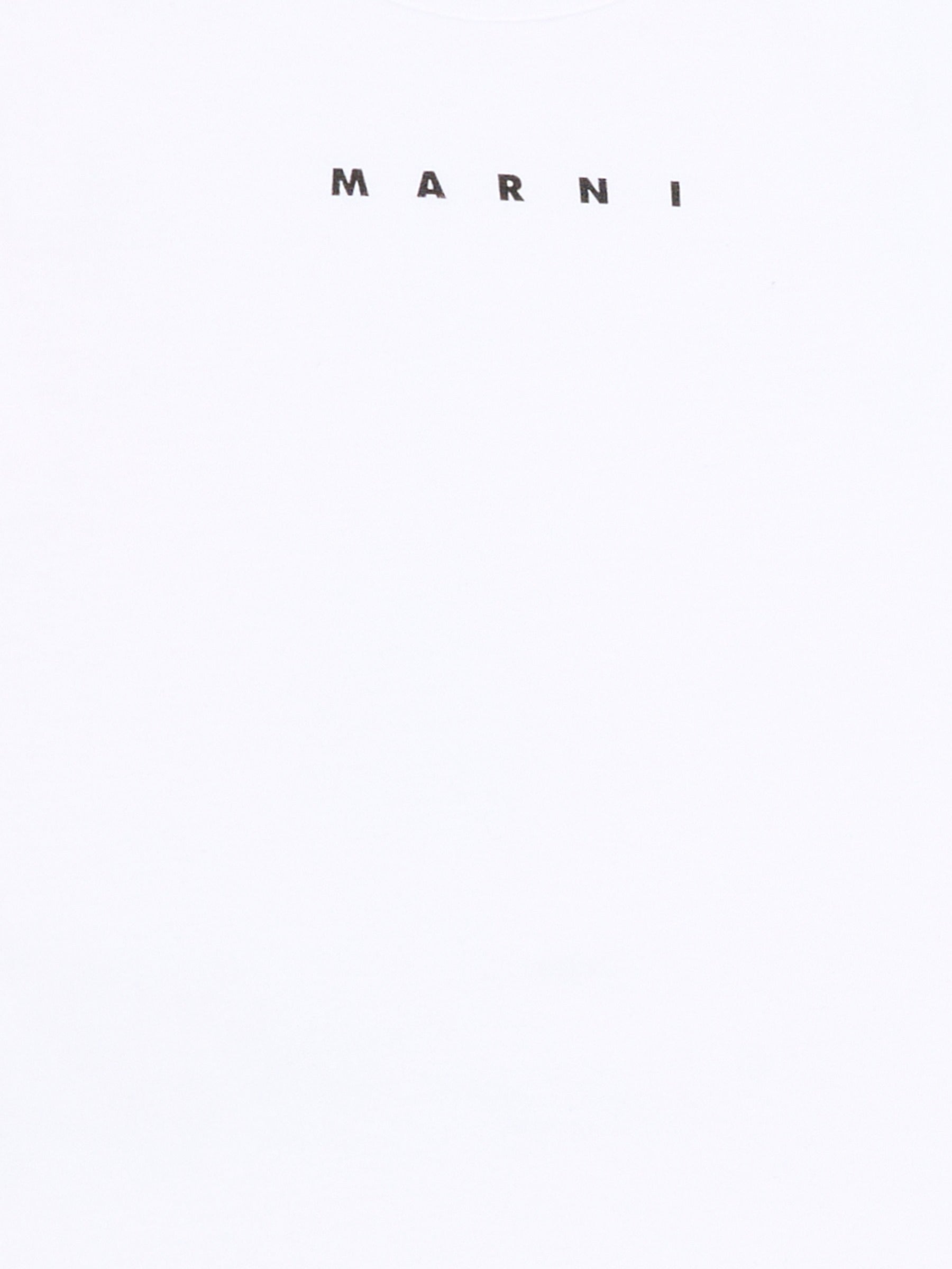 T-shirt bianca per neonati con logo,Marni Kids,M01785 M00RF 0M100