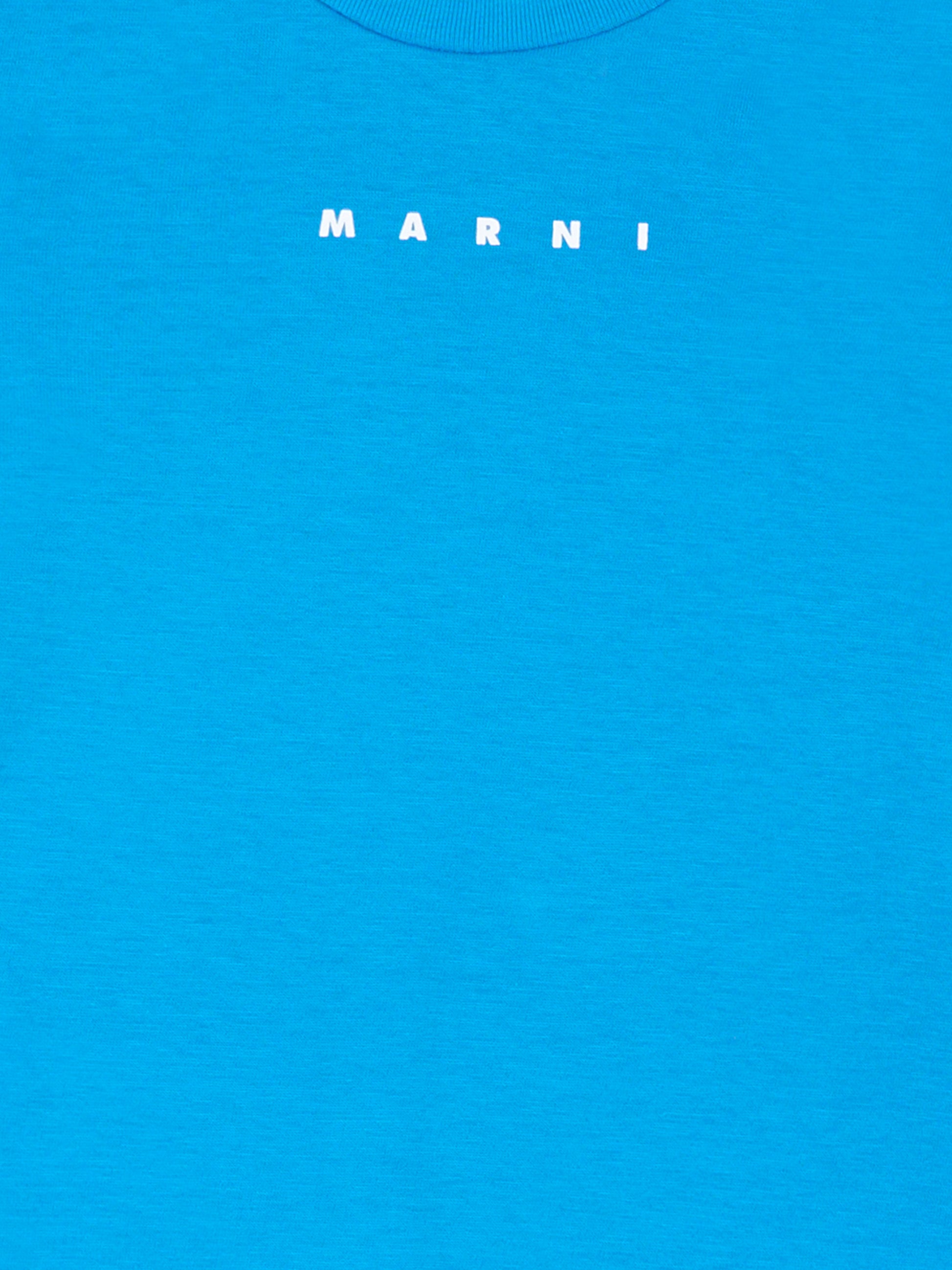 T-shirt blu per neonato con logo,Marni Kids,M01785 M00RF 0M859