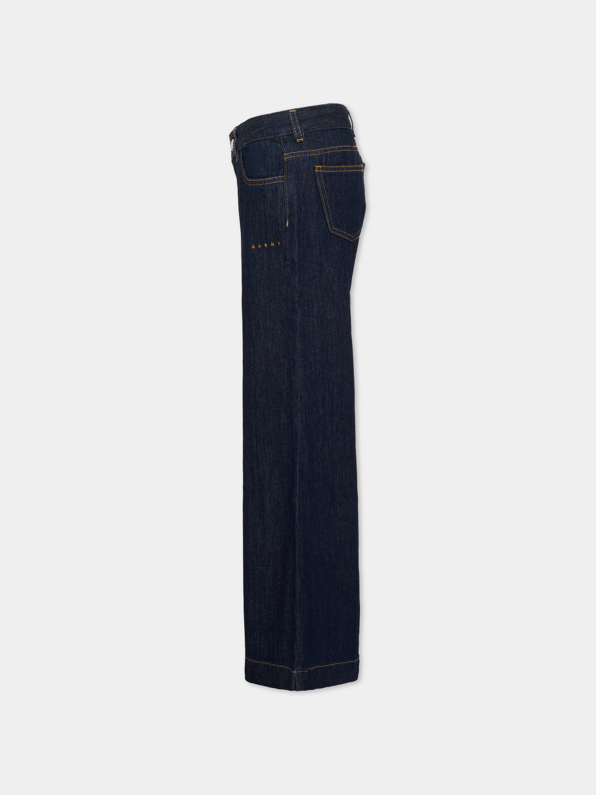 Jeans denim per bambina con logo,Marni Kids,M01808 M00WG 0M01