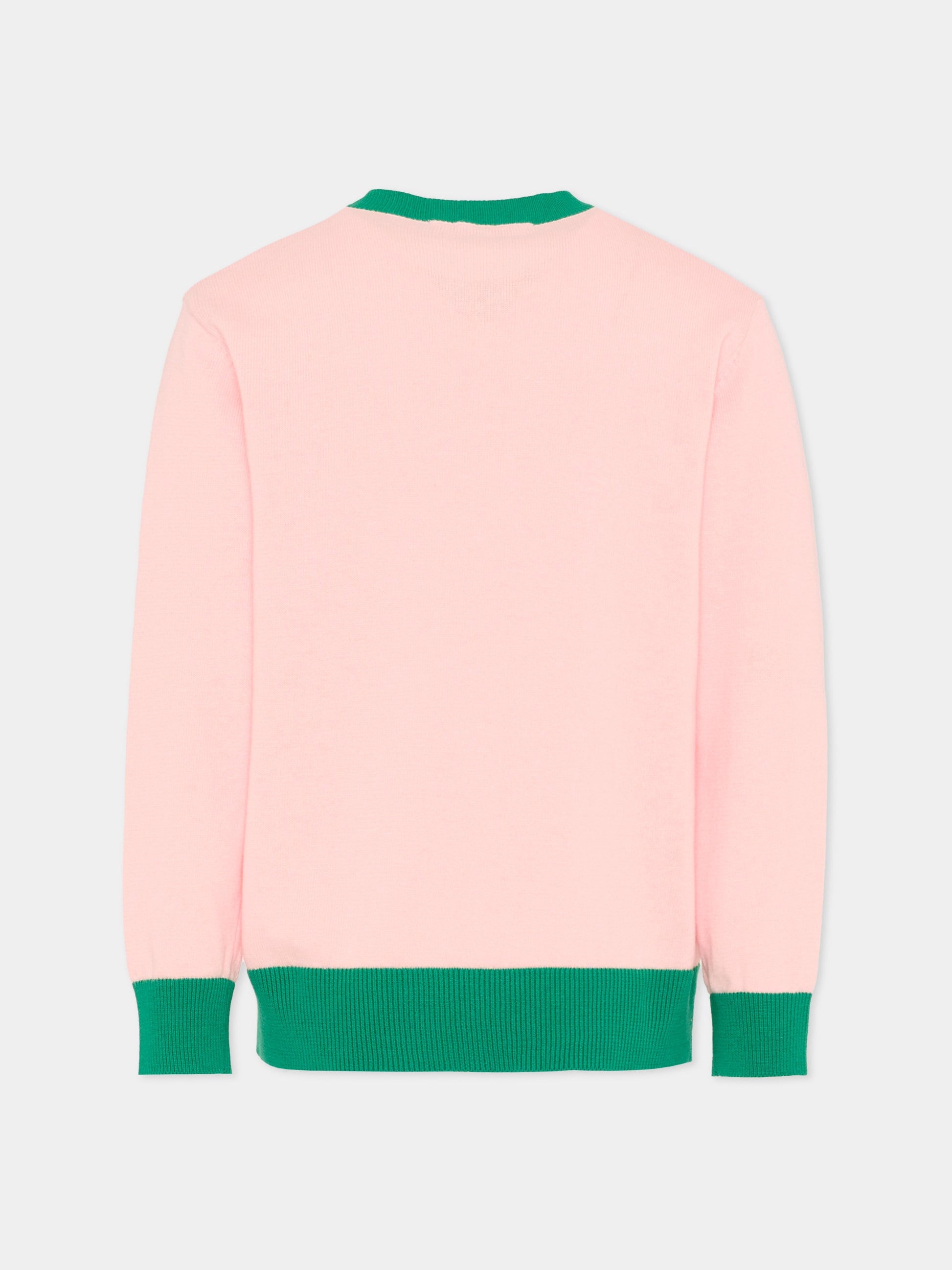 Maglione rosa per bambina con logo,Marni Kids,M01815 M00X2 0M351