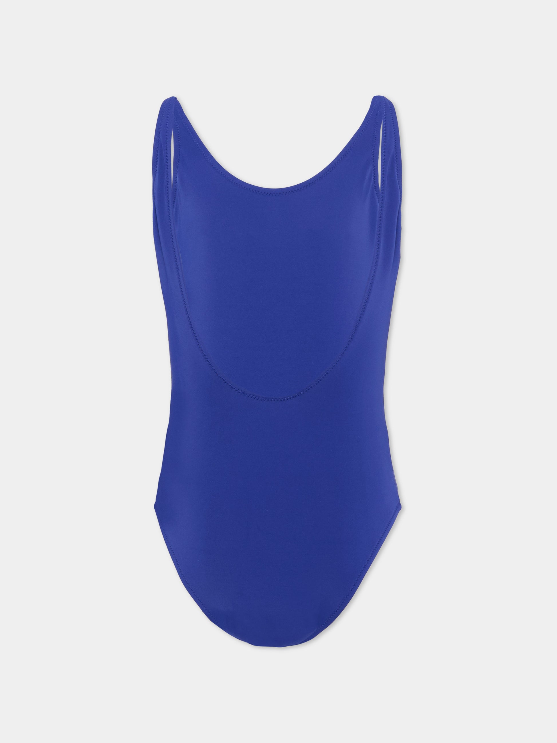 Costume intero blu per bambina con logo,Marni Kids,M01834 M00M2 0M860