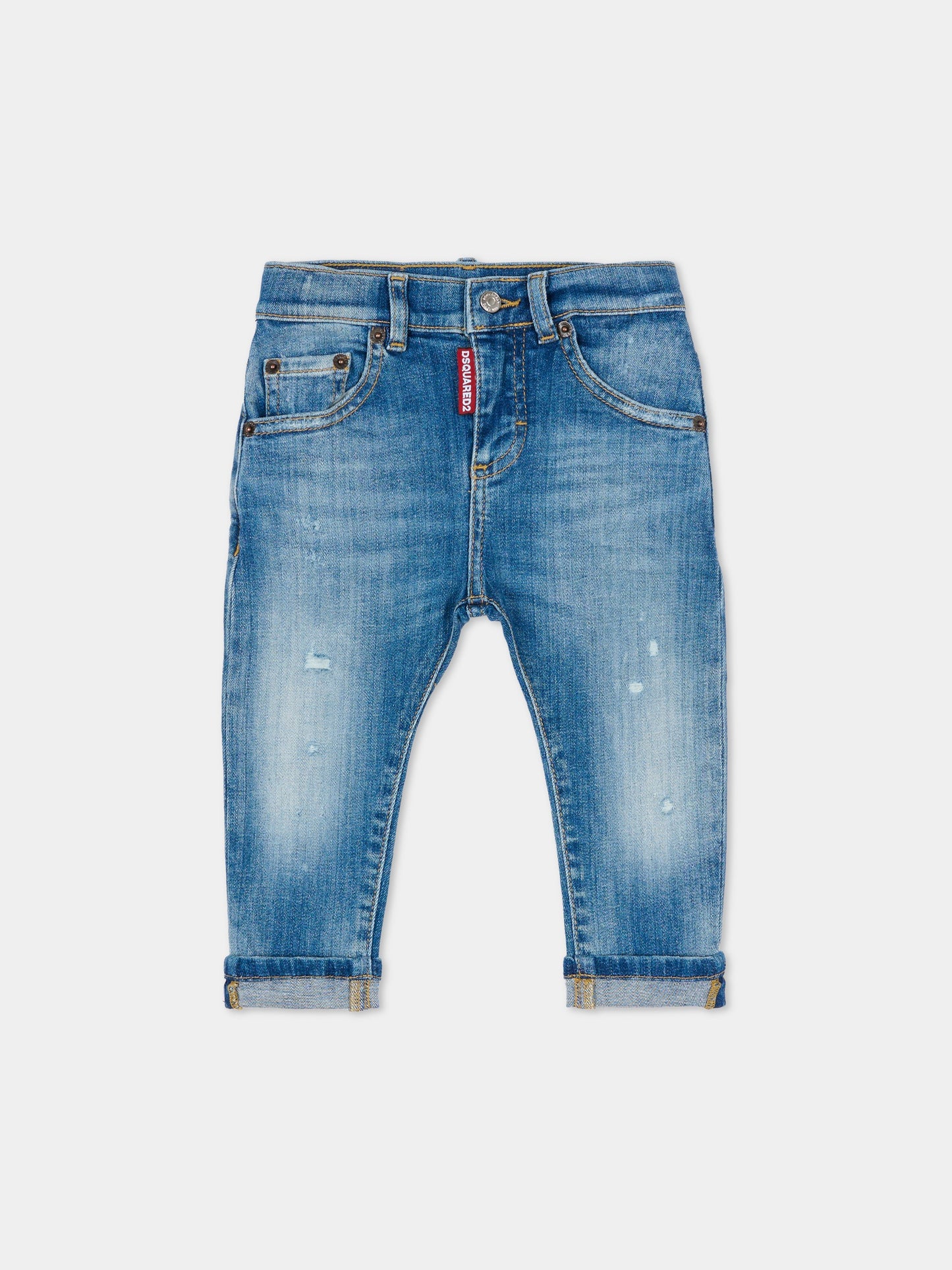 Jeans denim per neonato con logo,Dsquared2,DQ01TC D0AFN DQ01