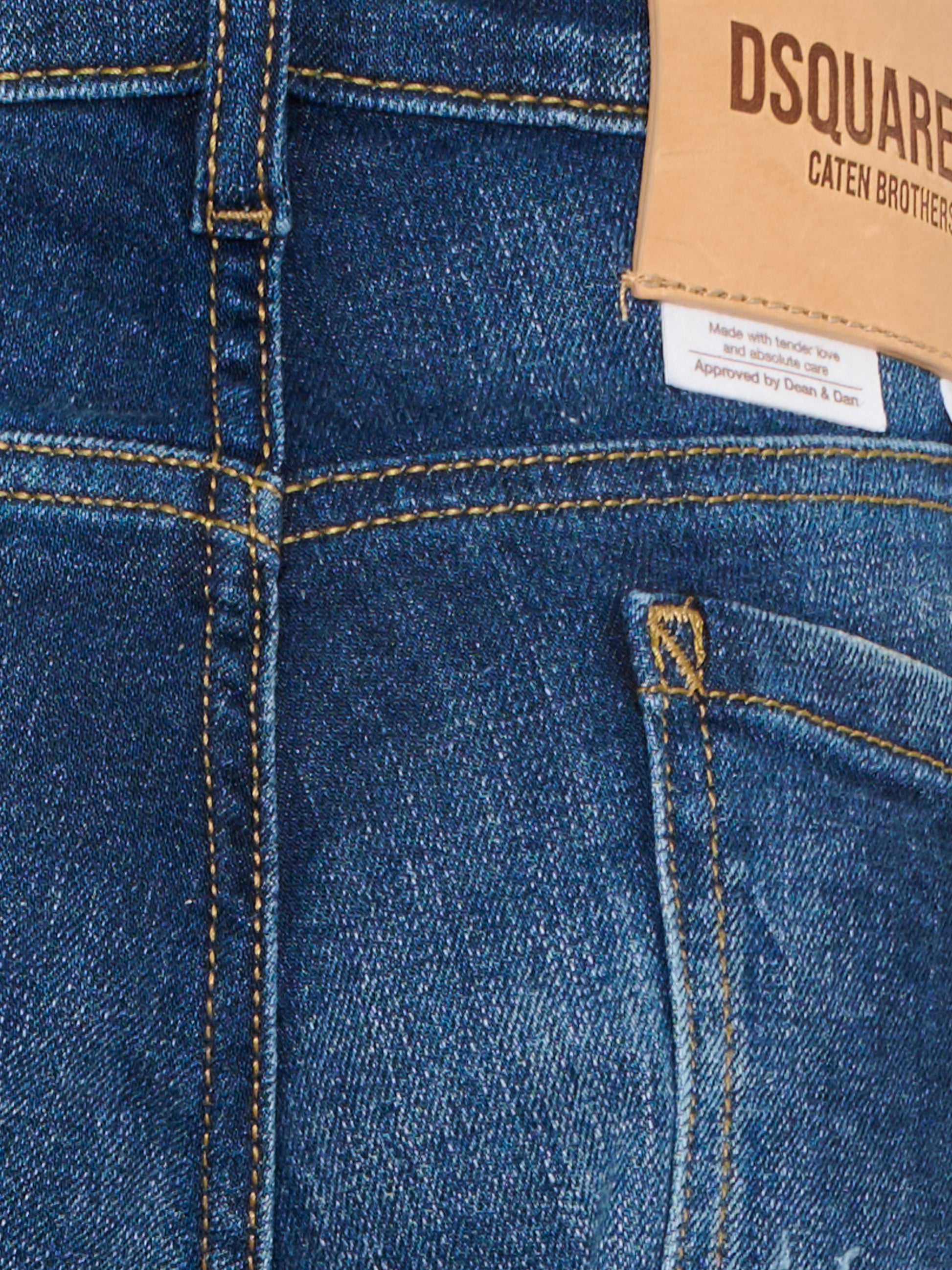 Jeans denim per bambino con logo e finti strappi,Dsquared2,DQ2636 D0AFS DQ01