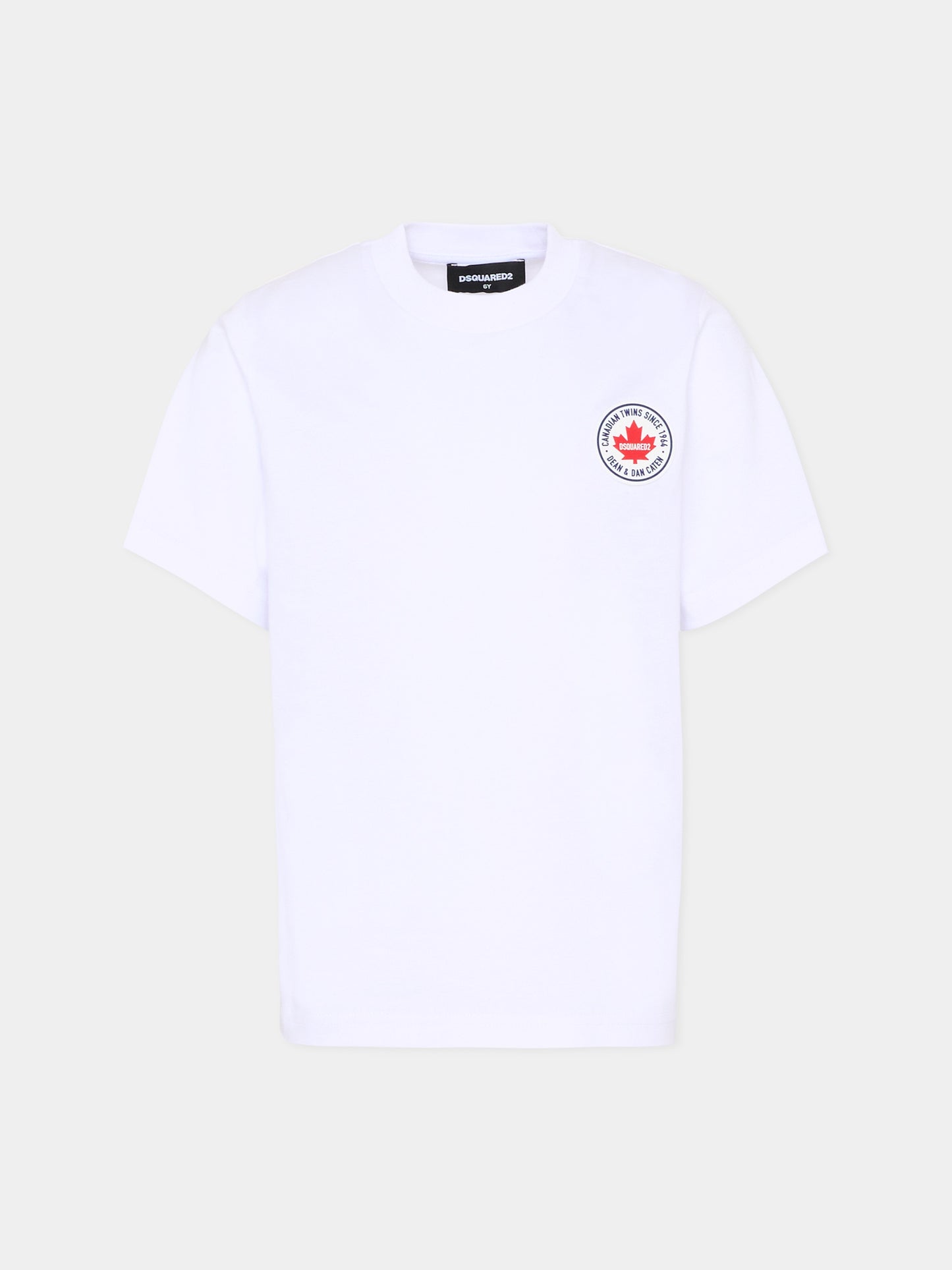 T-shirt bianca per bambino con logo,Dsquared2,DQ3162 D004G DQ100