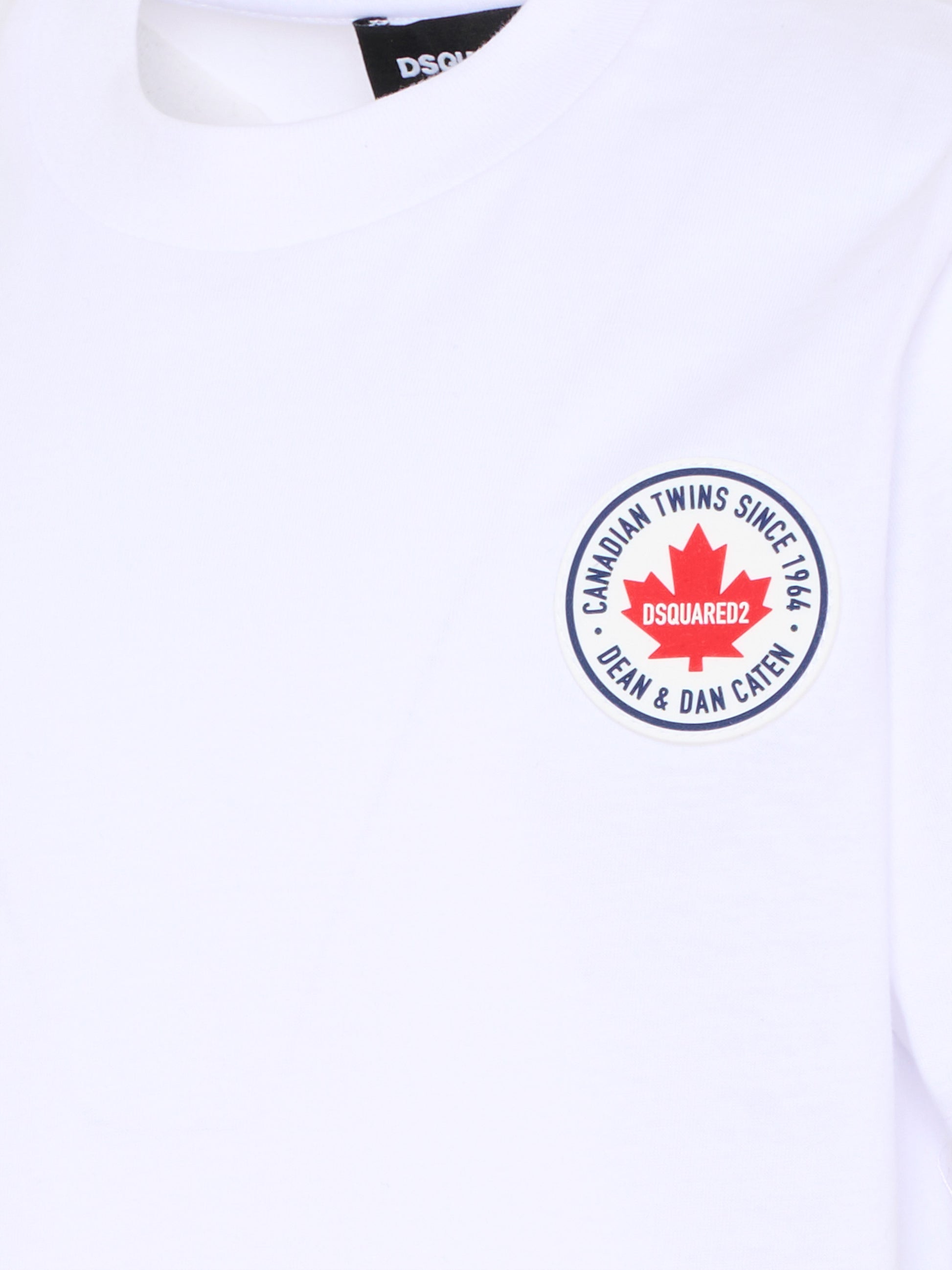 T-shirt bianca per bambino con logo,Dsquared2,DQ3162 D004G DQ100