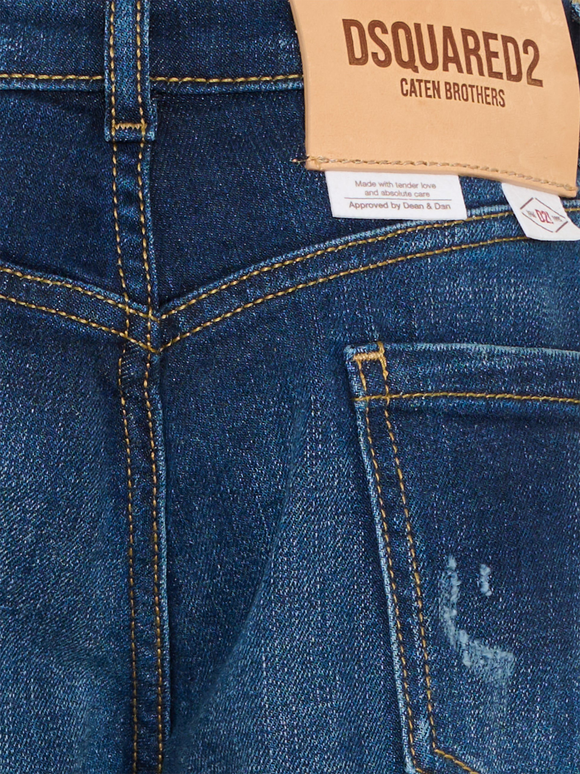 Shorts denim per bambino con logo e finti strappi,Dsquared2,DQ3212 D0AFS DQ01