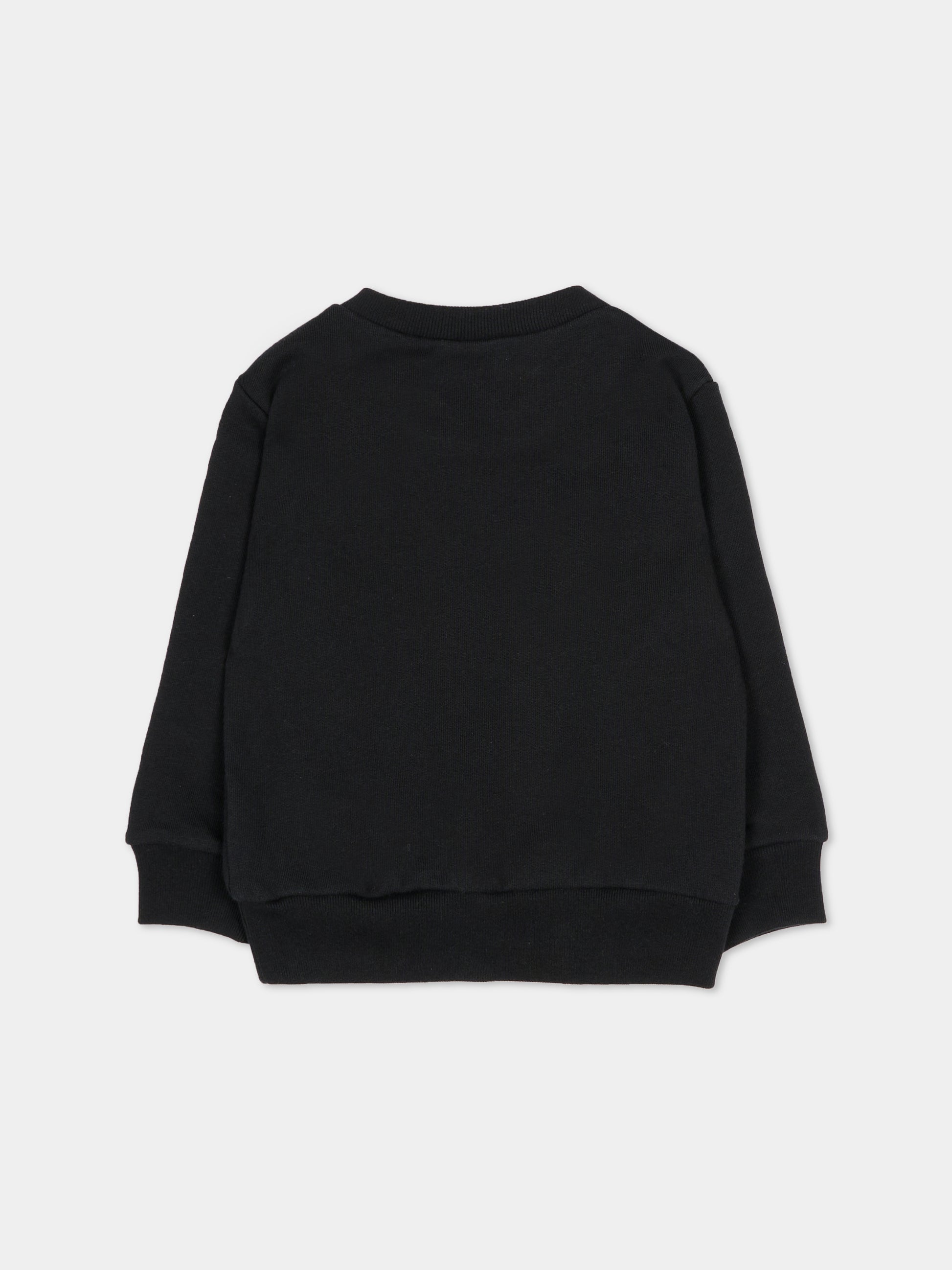 Felpa nera per neonato con logo e foglia d'acero,Dsquared2,DQ3279 D0AGW DQ900