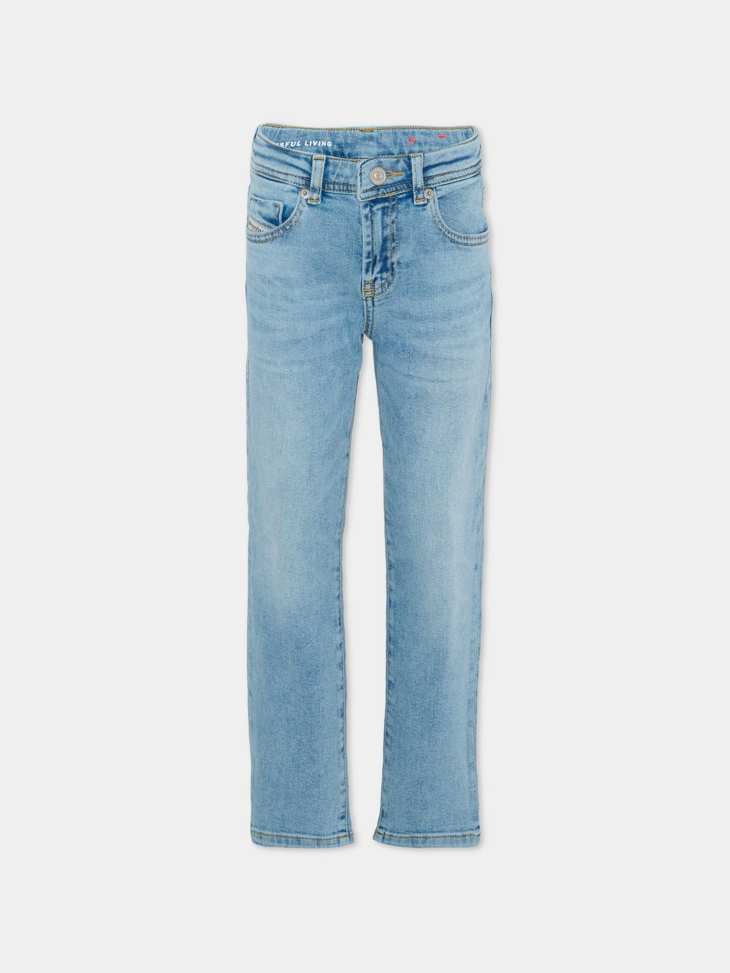 Jeans denim per bambina con logo,Diesel,J00801 KXBSX K01