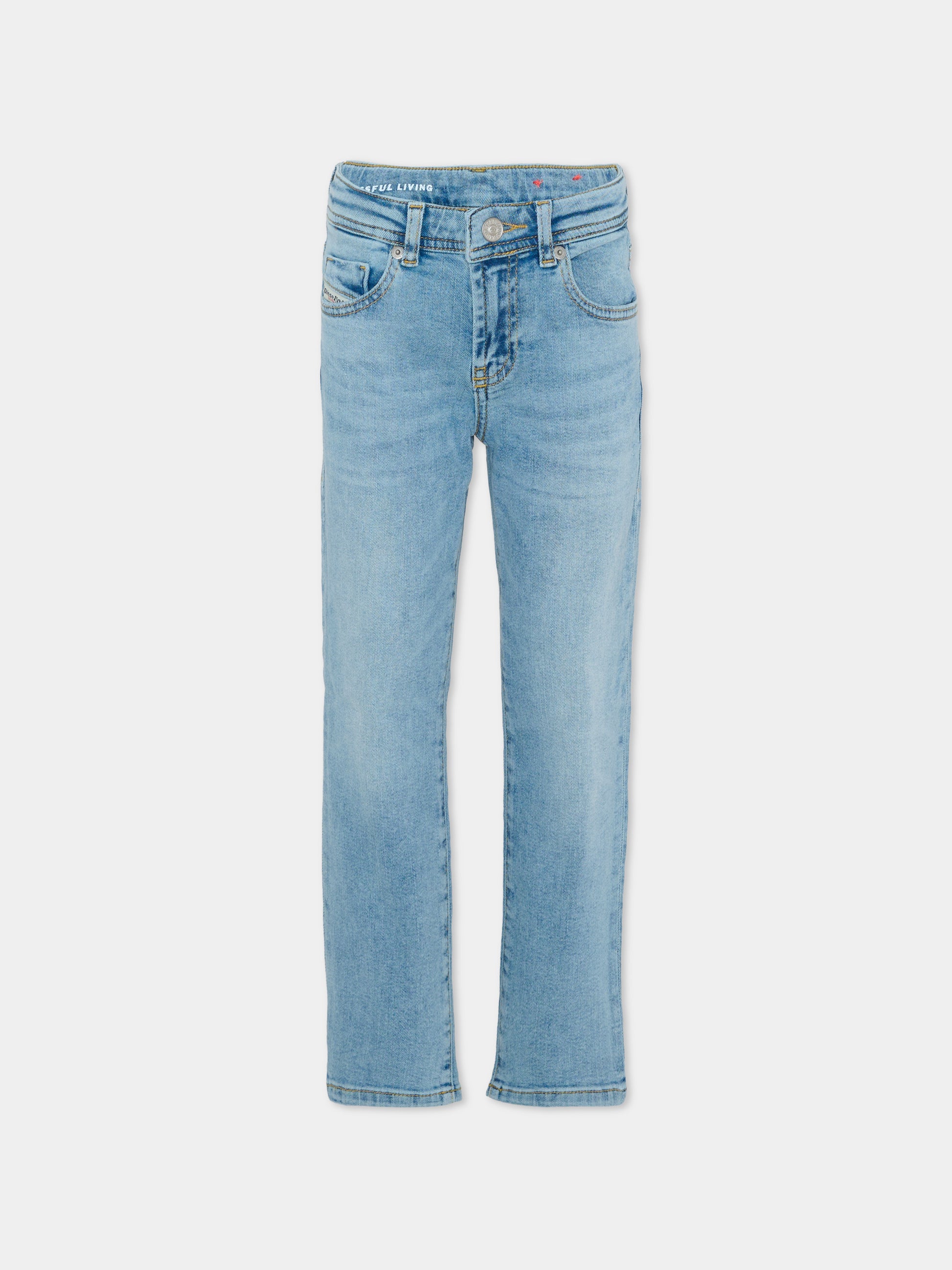 Jeans denim per bambina con logo,Diesel,J00801 KXBSX K01