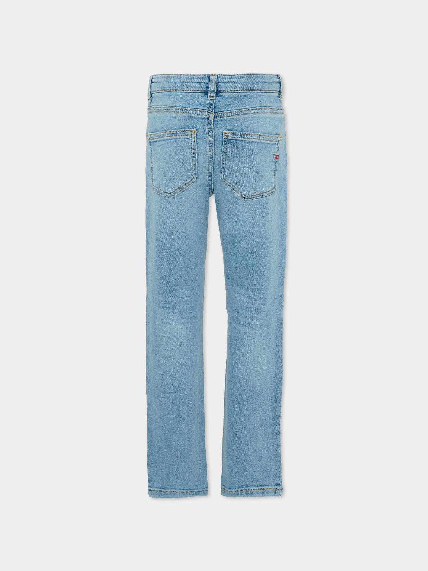 Jeans denim per bambina con logo,Diesel,J00801 KXBSX K01