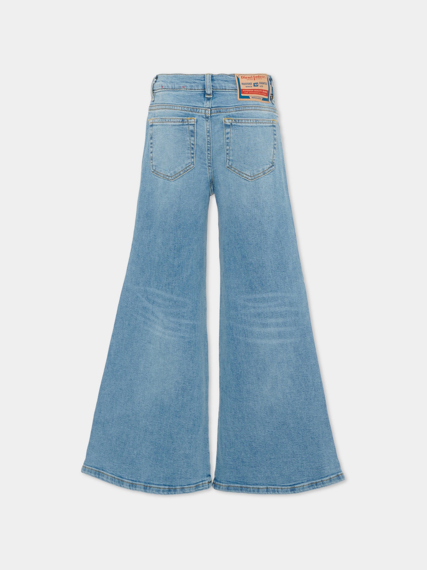 Jeans blu per bambino con patch logato,Diesel,J00816 KXBSX K01