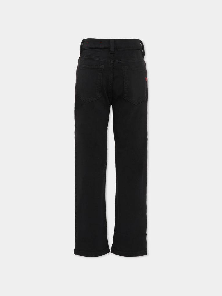 Jeans neri per bambino con logo,Diesel,J01000 KXBR6 K900