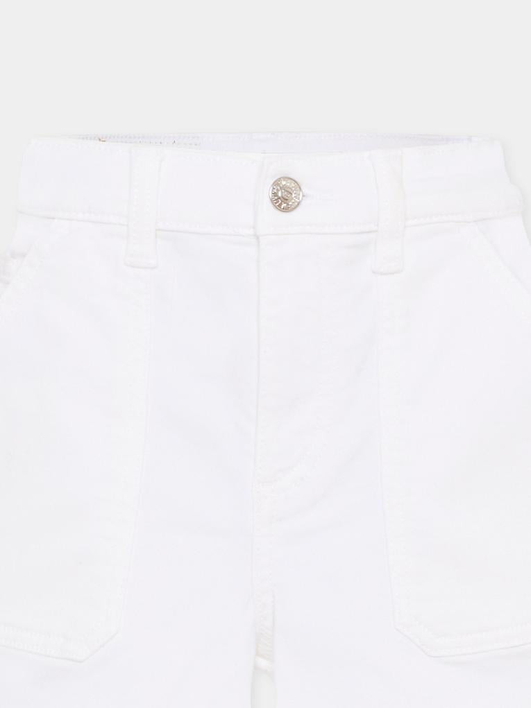 Shorts bianchi per bambina con logo,Diesel,J02560 KXBR6 K100