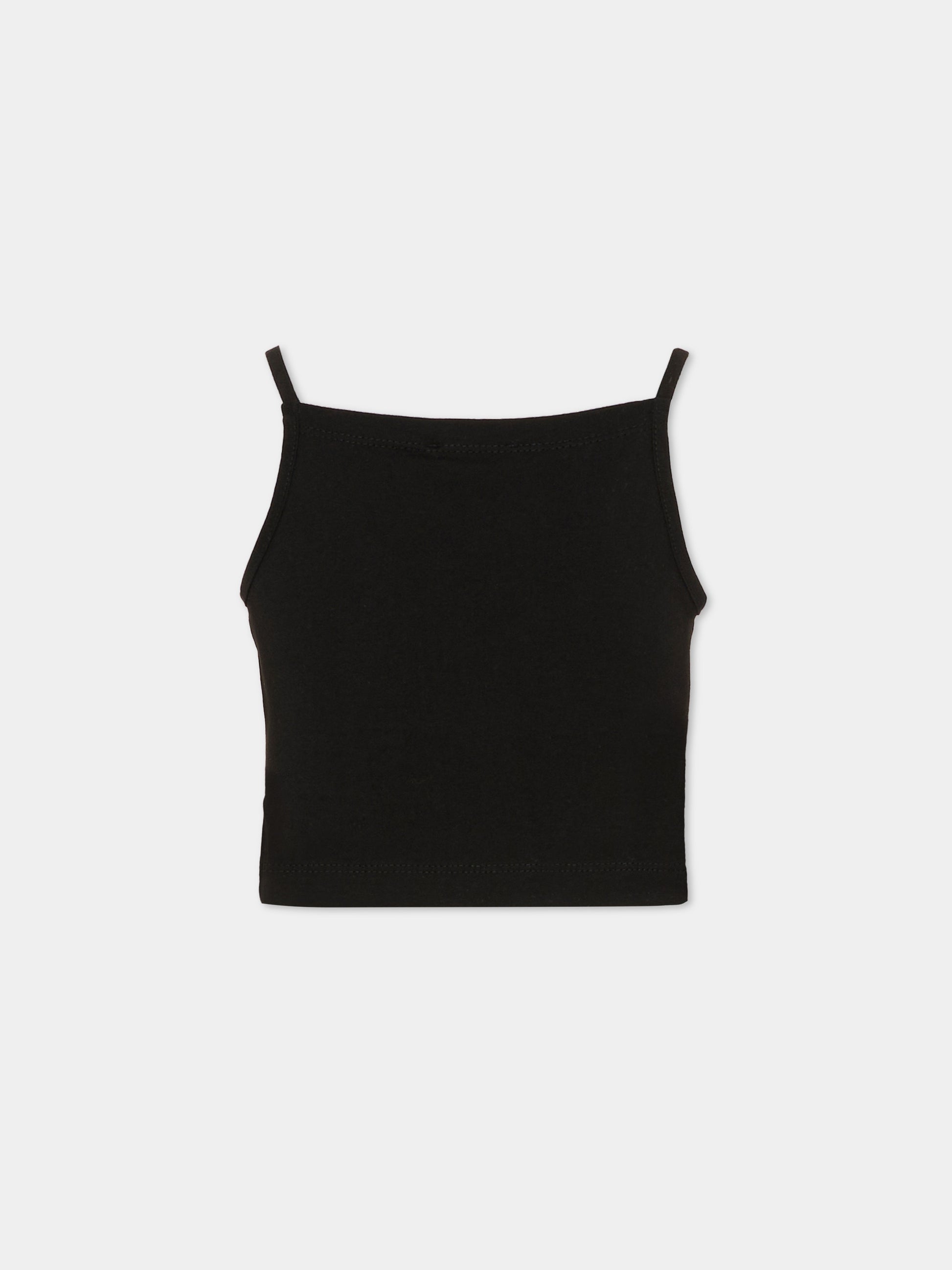 Top nero per bambina con logo,Diesel,J02584 0GRAI K900