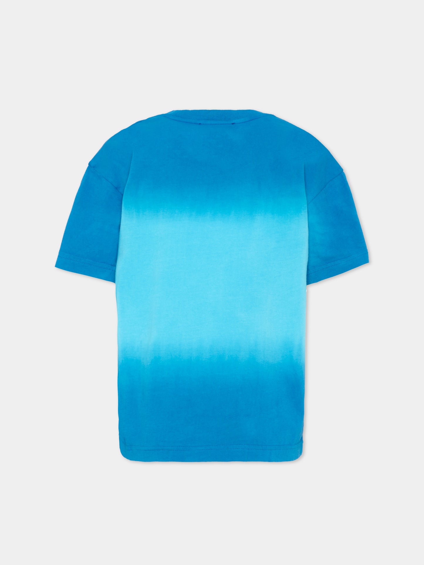 T-Shirt blu dégradé per bambino logo,Diesel,J02598 KYA0K K804