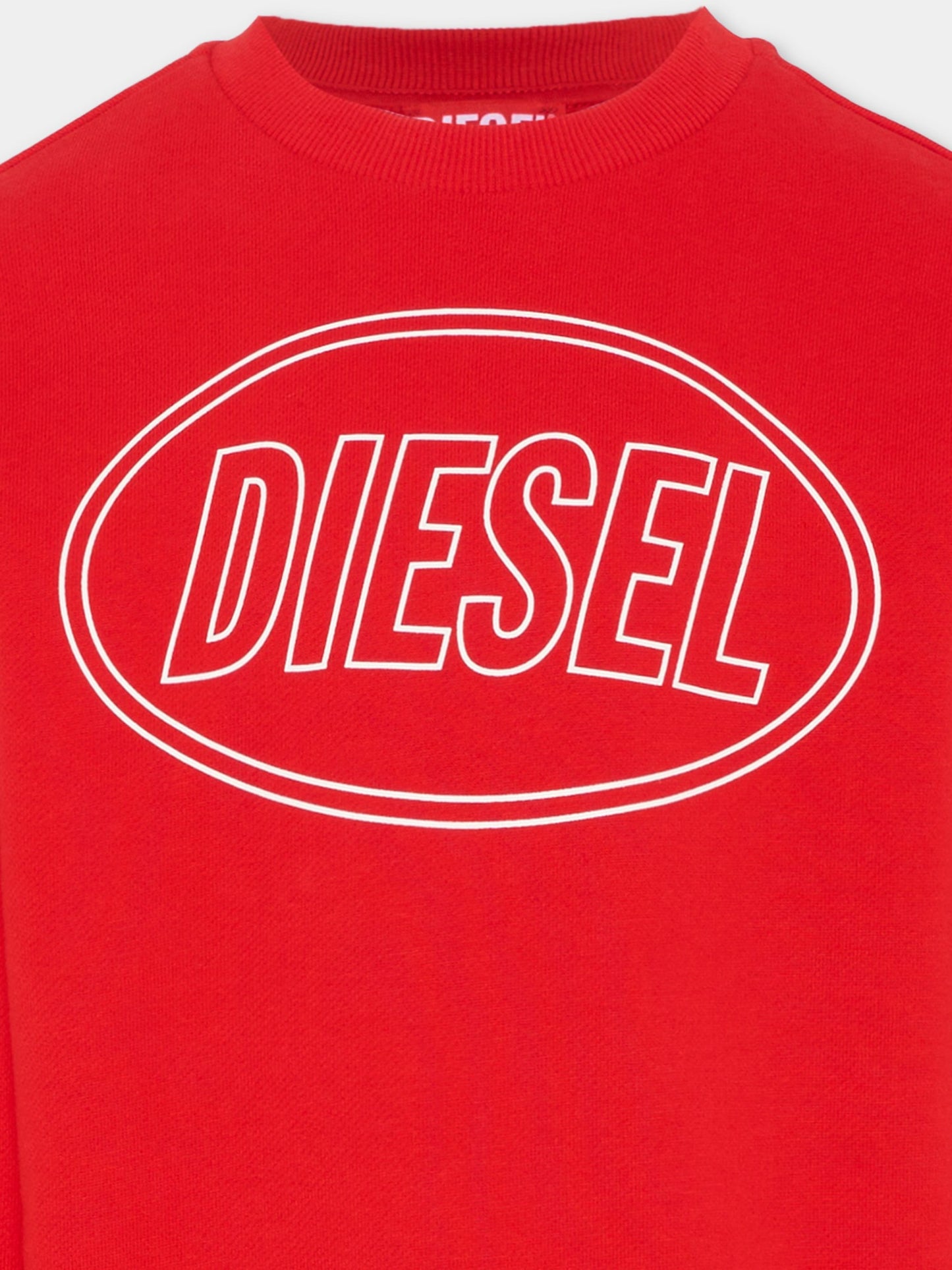 Felpa rossa per bambino con logo,Diesel,J02611 0GEAD K405