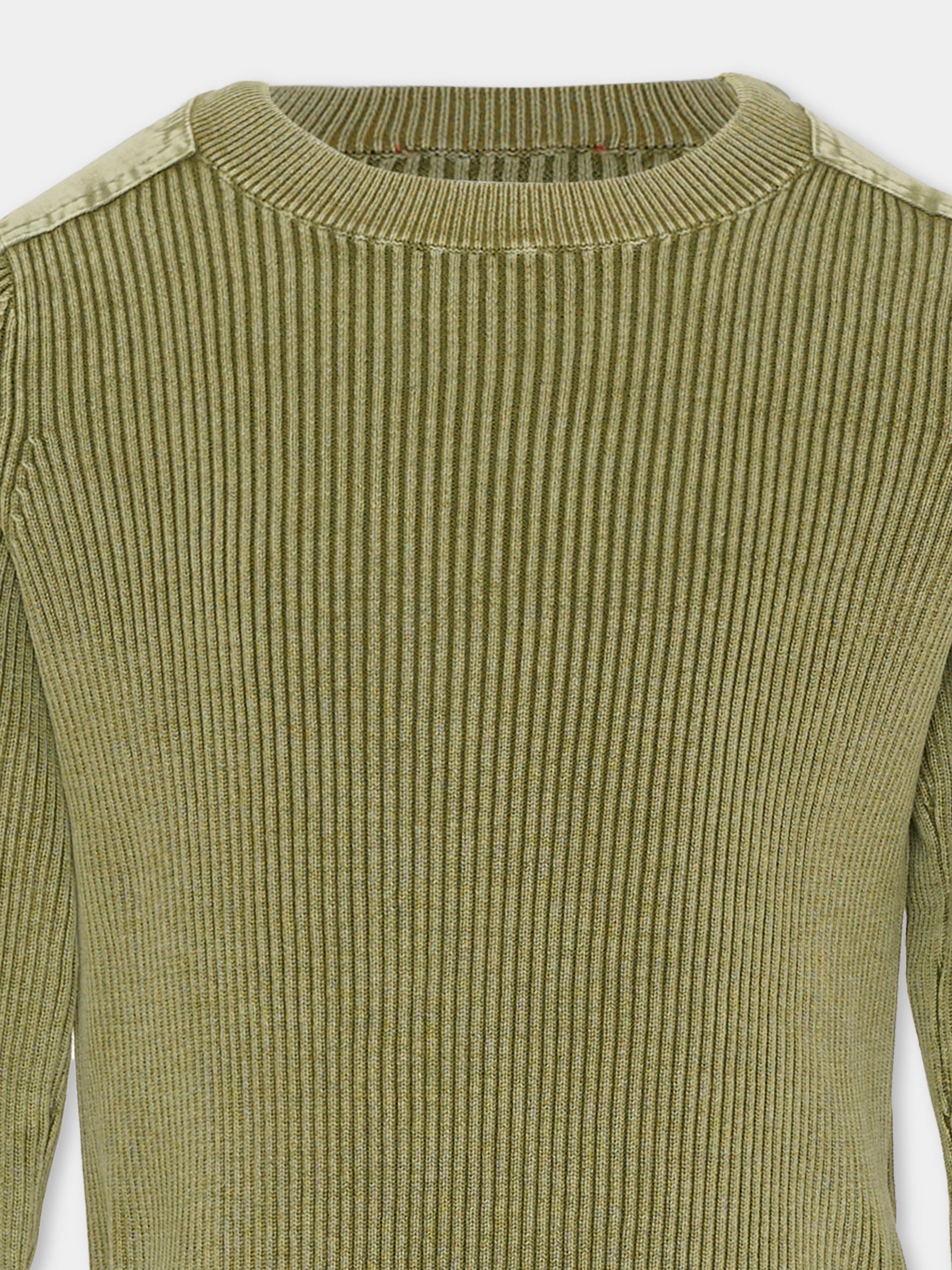 Maglione verde per bambini con logo,Diesel,J02651 KYA0D K511