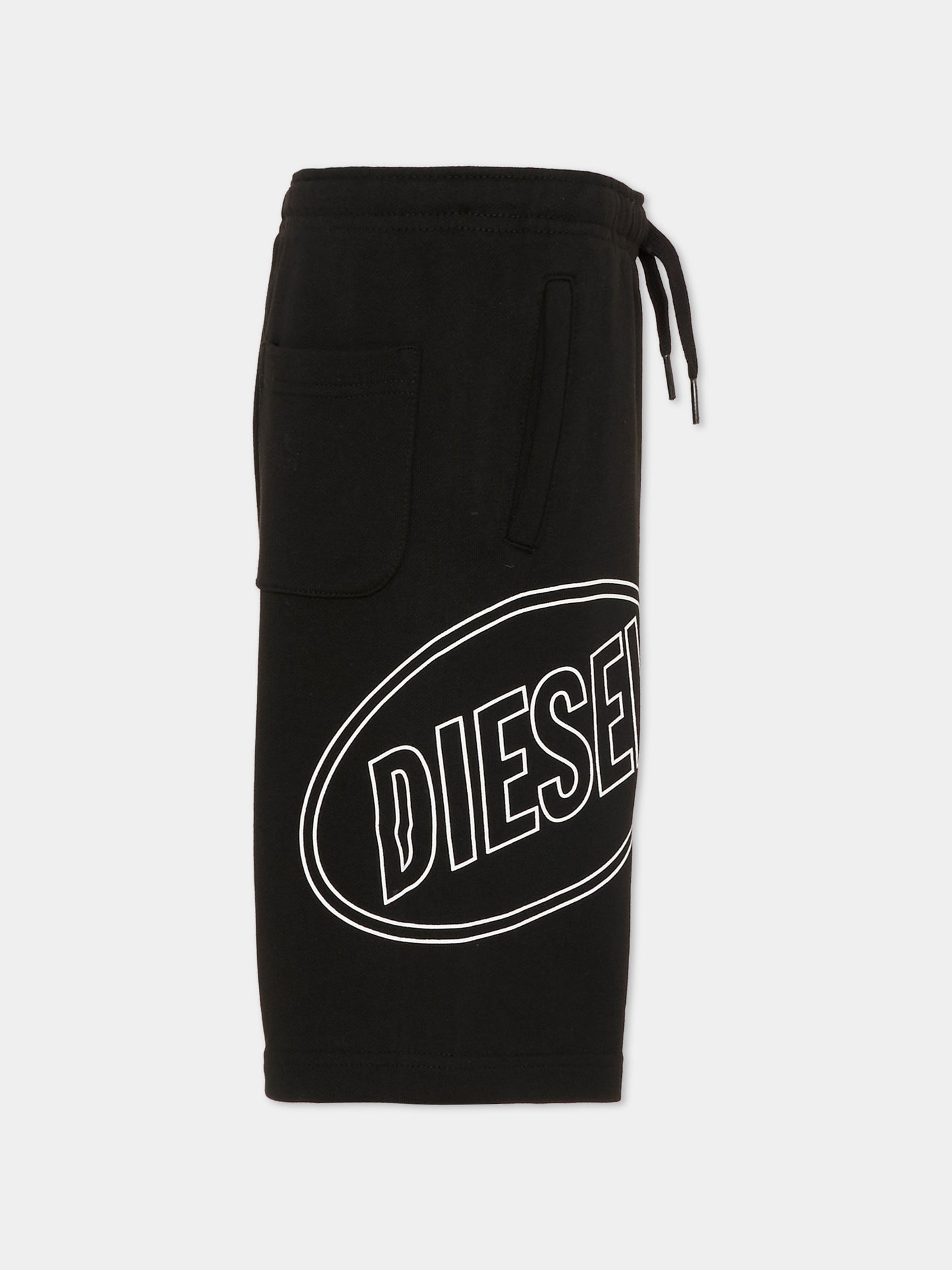 Shorts neri per bambino con logo,Diesel,J02676 0GEAD K900