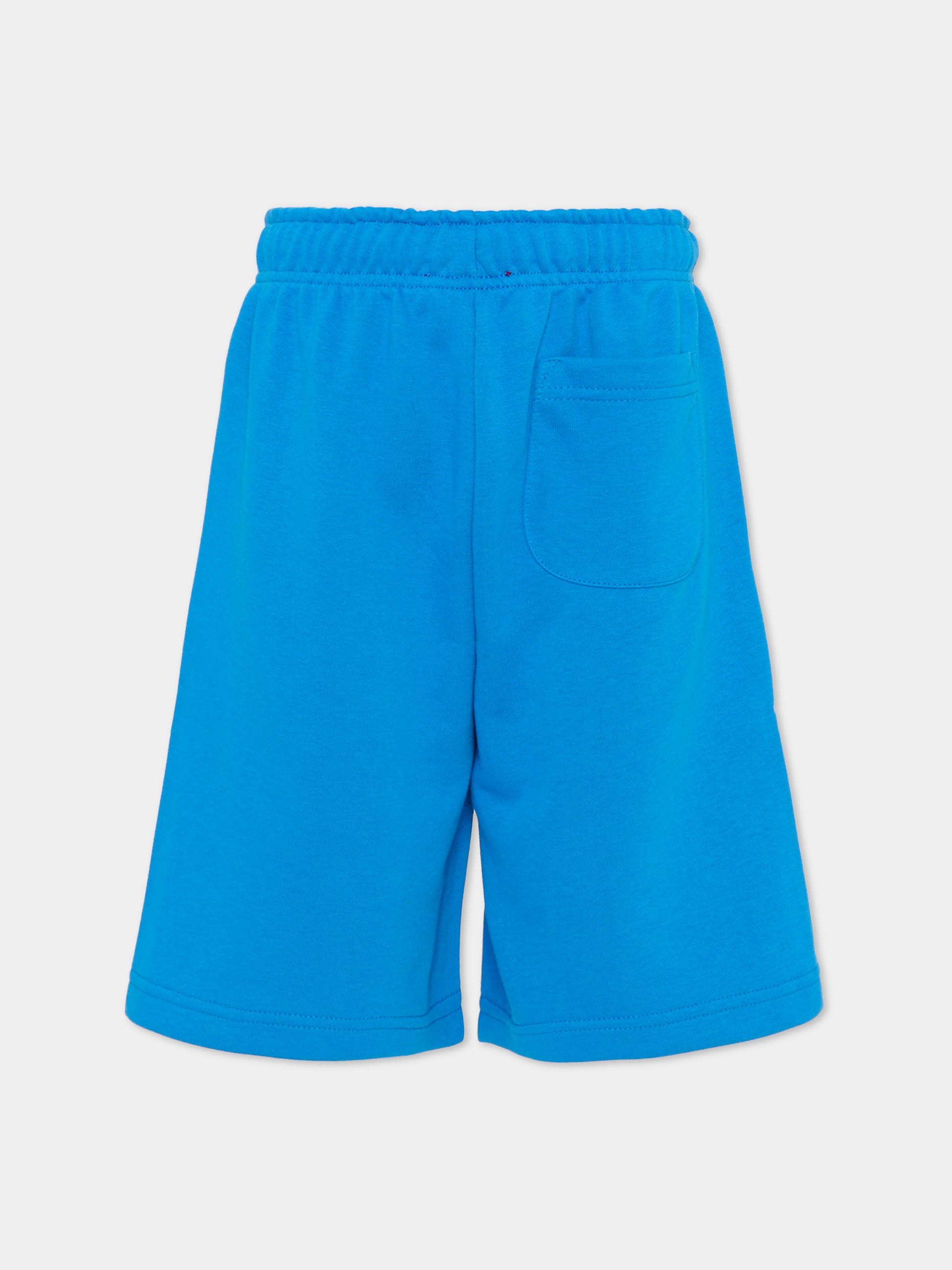 Shorts azzurri per bambino con logo,Diesel,J02683 KYAZ3 K804