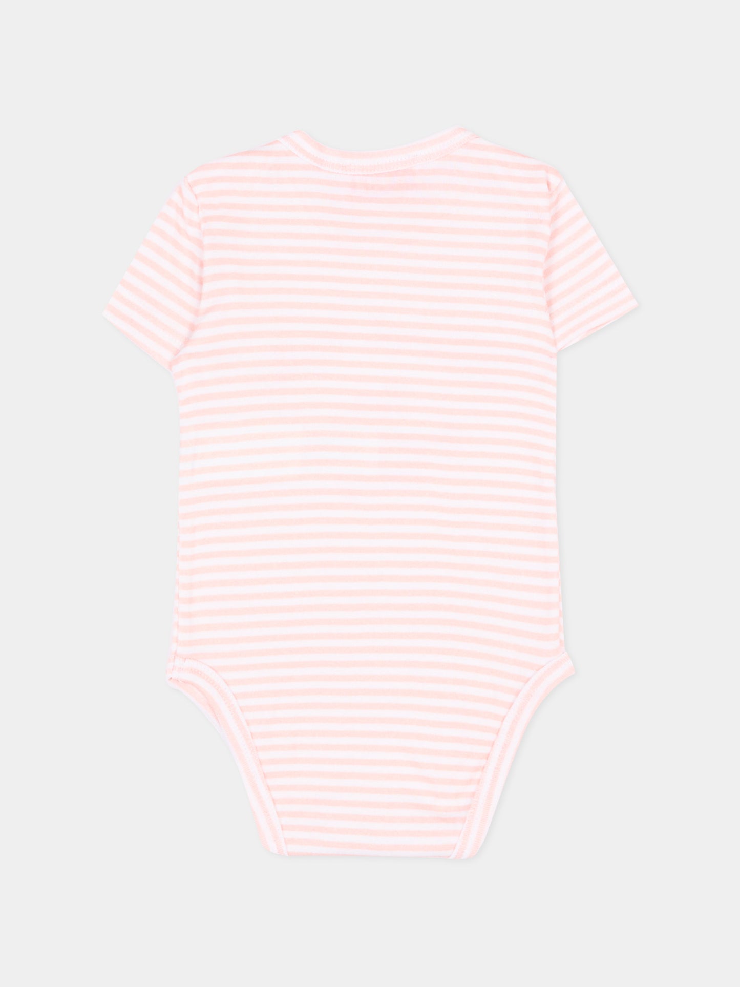 Set body rosa a righe per neonata,Diesel,N00094 KYA01 K10PI